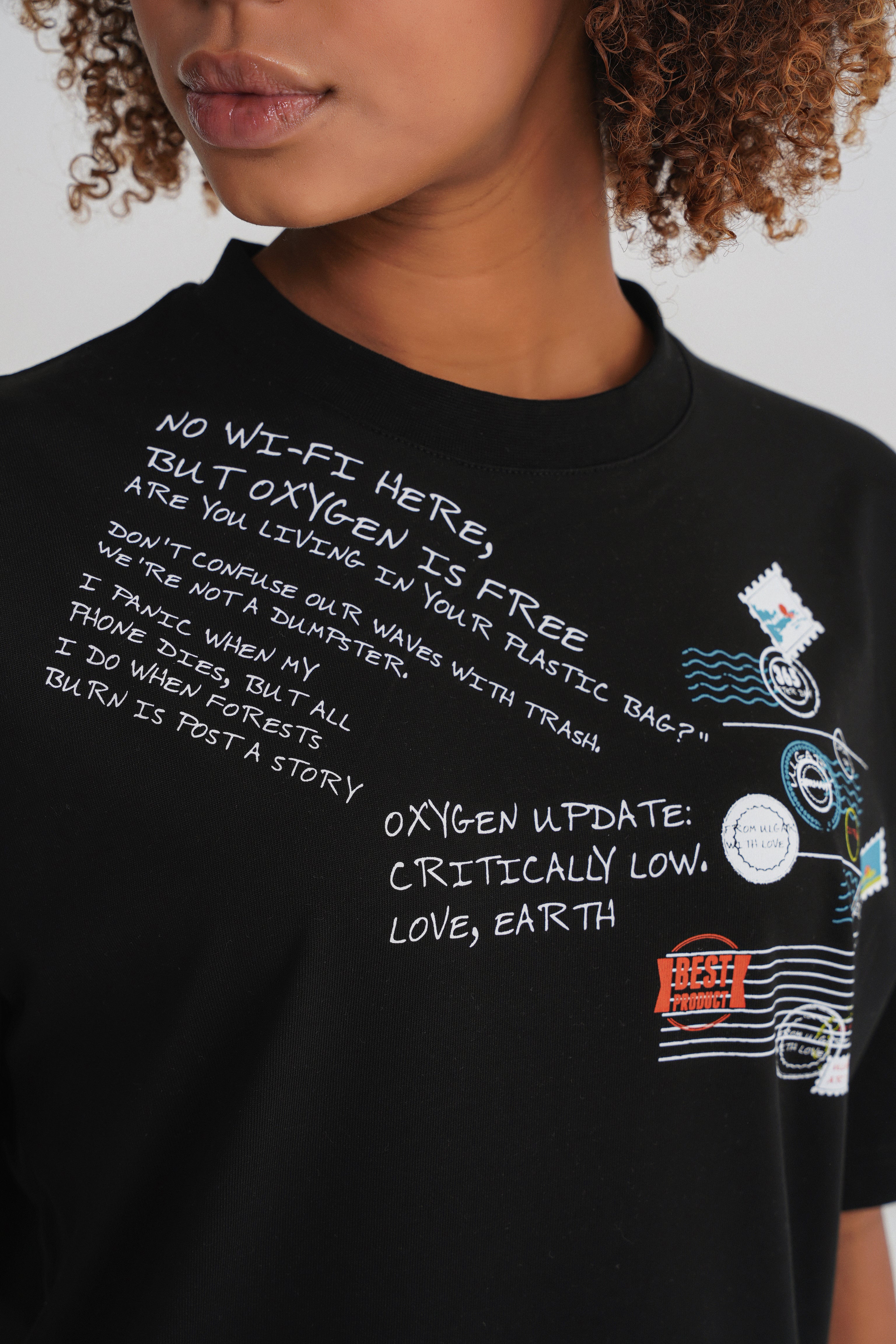 Oxygen Oversize  T-shirt Black