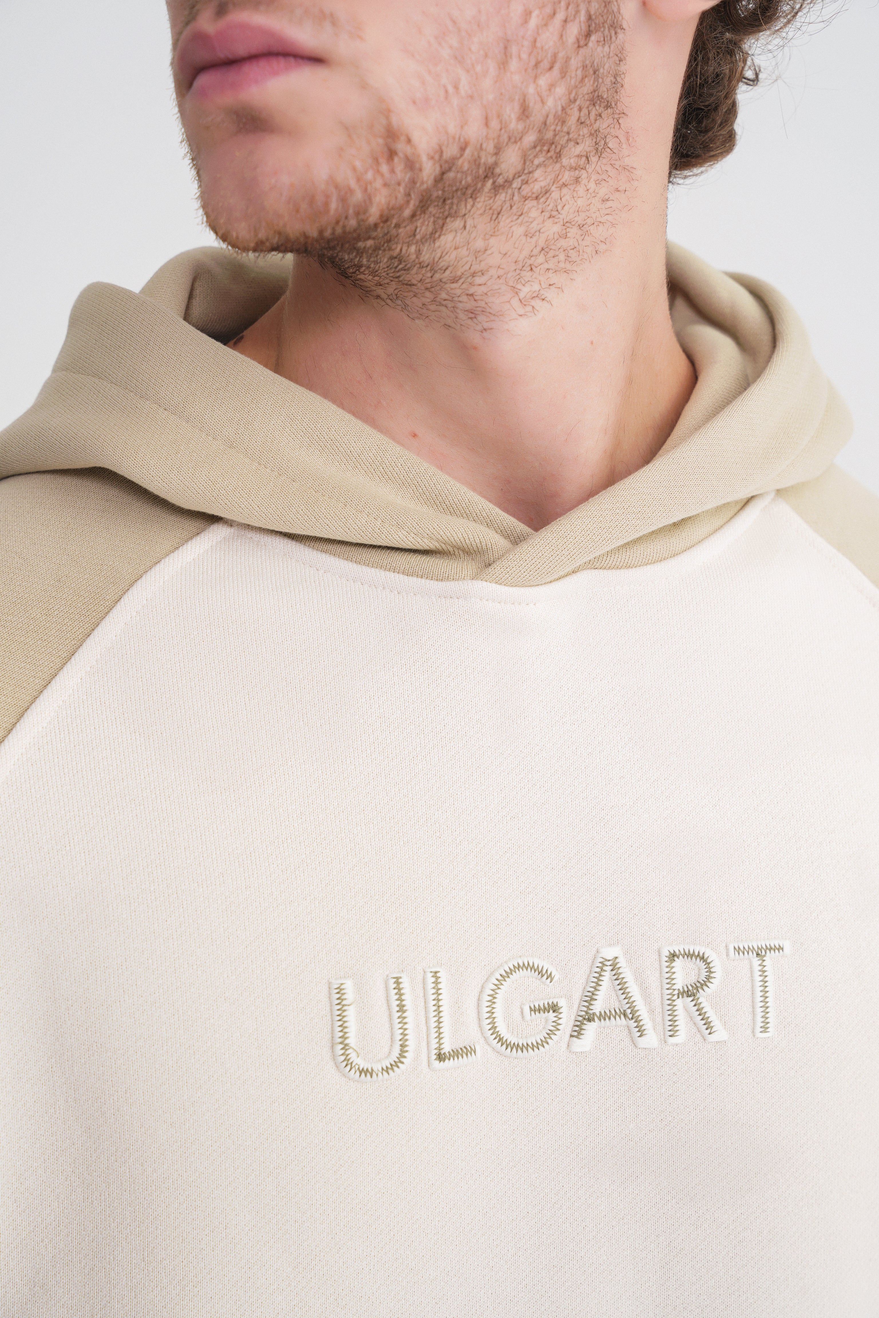 Andrew Oversize Reglan   Hooddie Sprey Green -Antik White