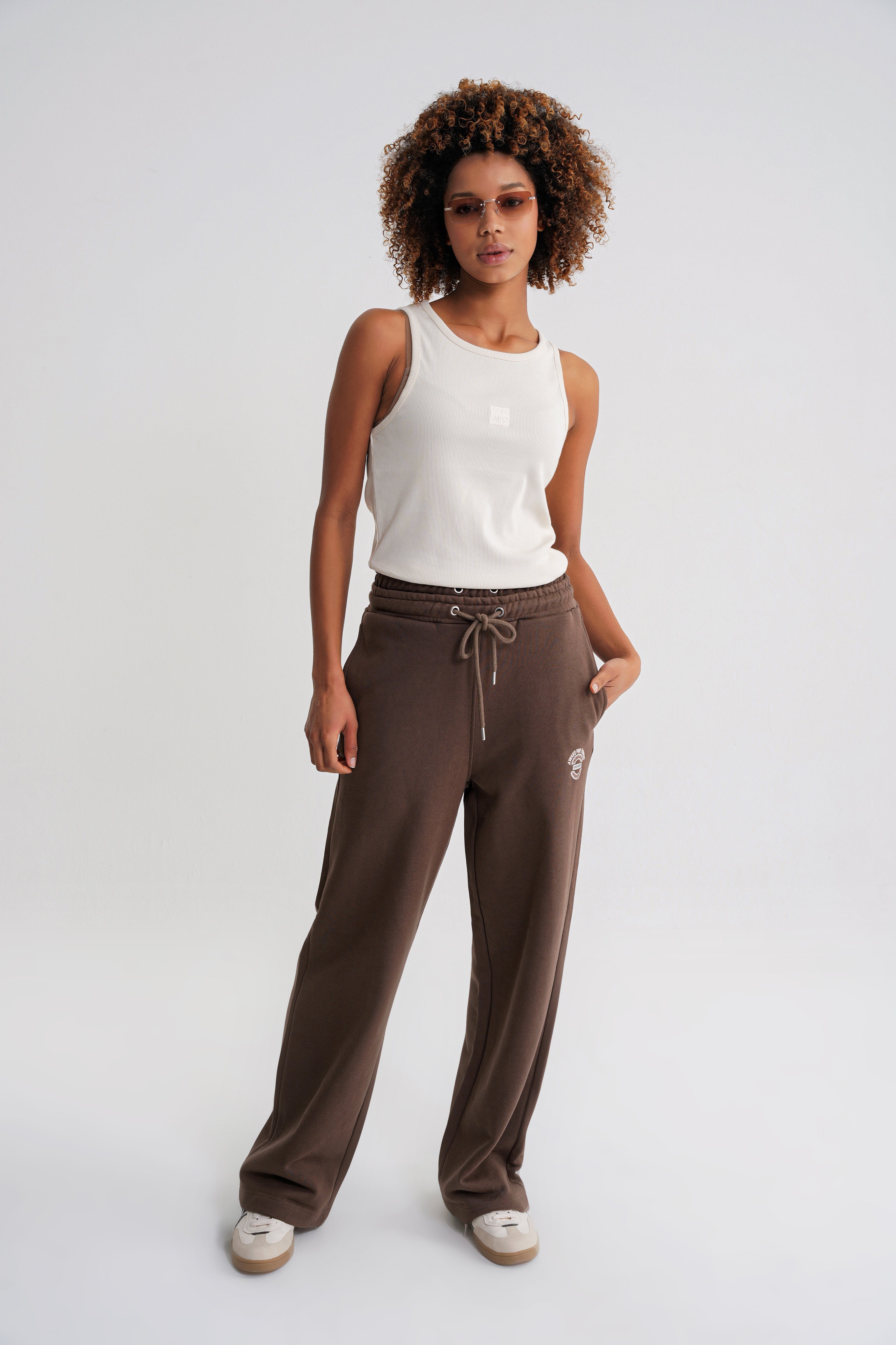 Brian Double Belt Jogger Brown