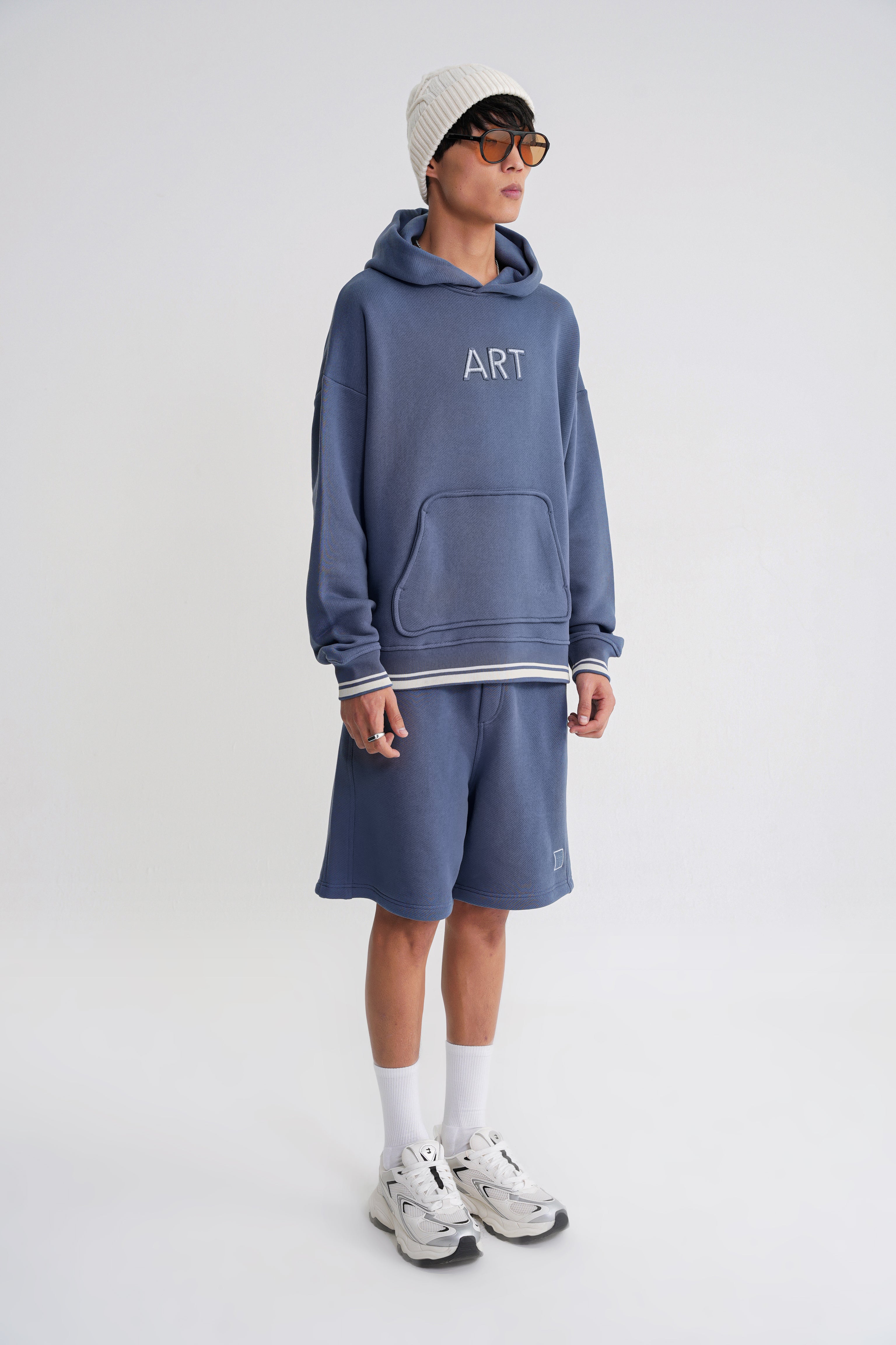 Austen  ART Oversize  Hooddie Indigo