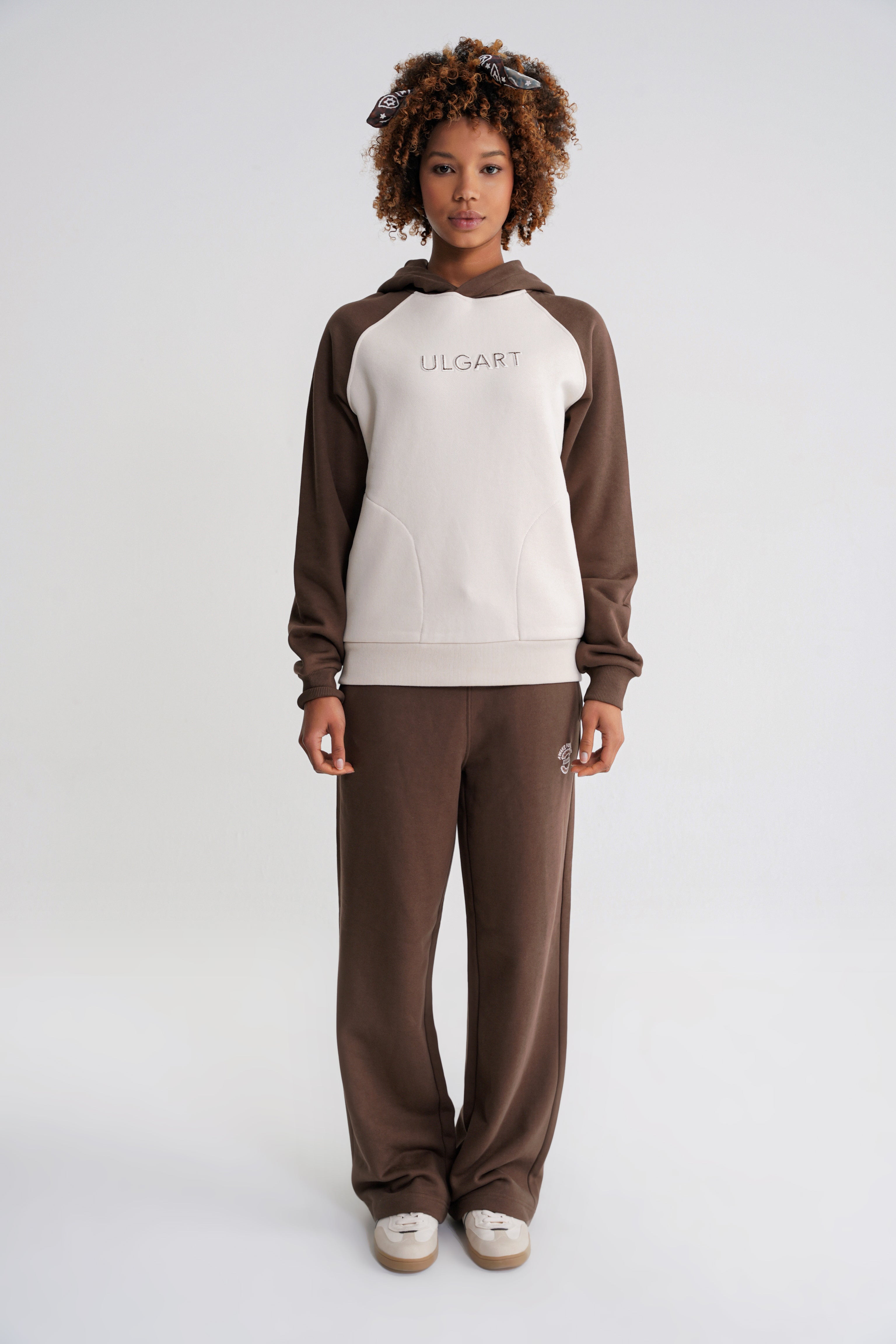 Andrew Oversize Reglan   Hooddie Brown -Antik White