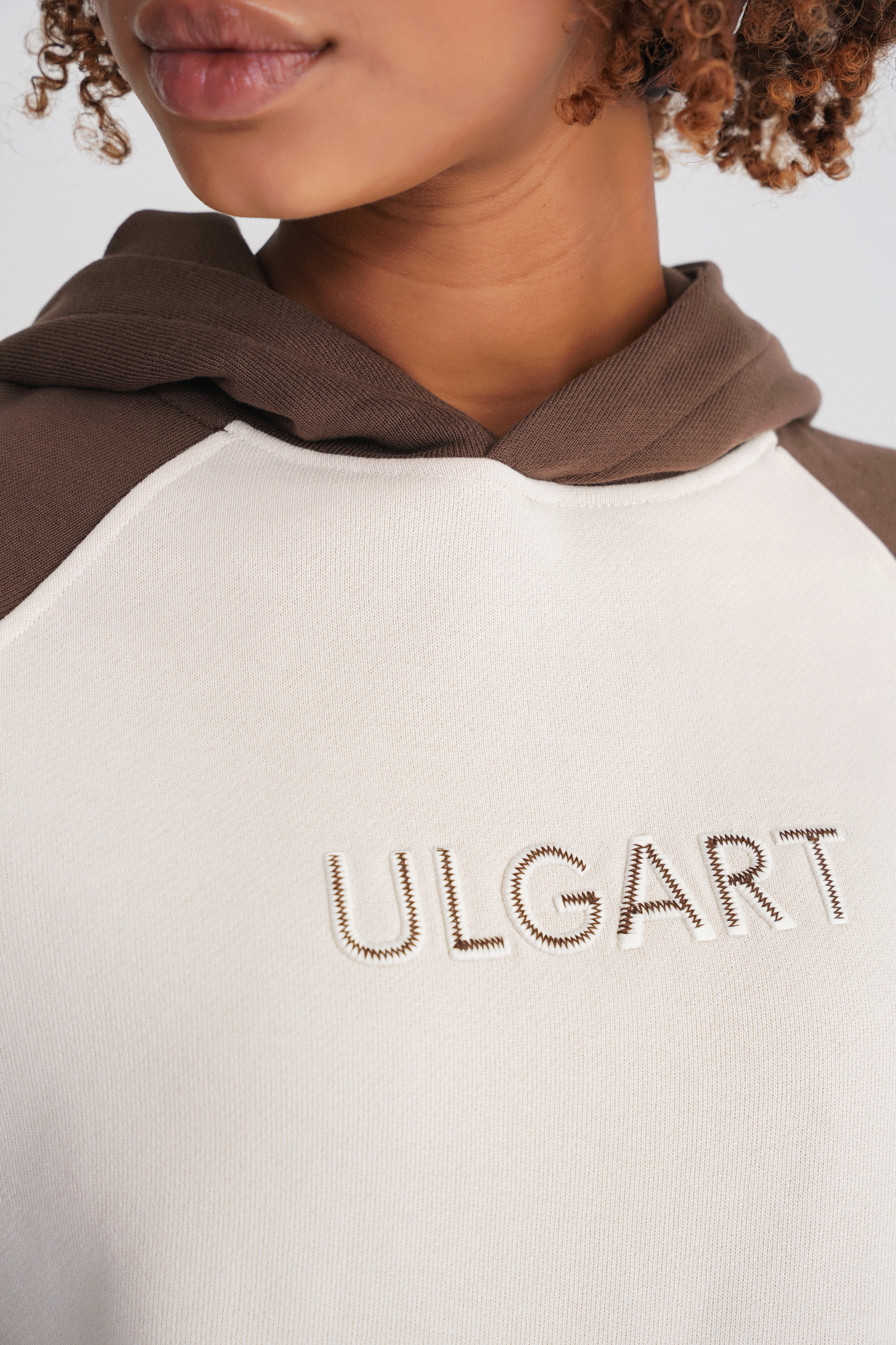 Andrew Oversize Reglan   Hooddie Brown -Antik White