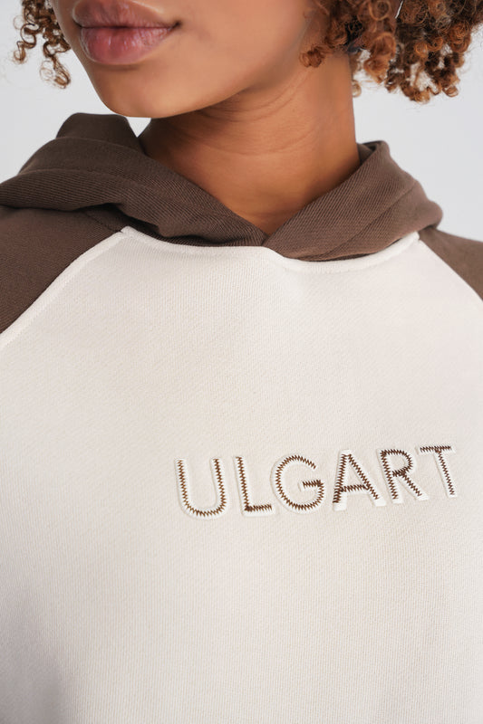 Andrew Oversize Reglan   Hooddie Brown -Antik White