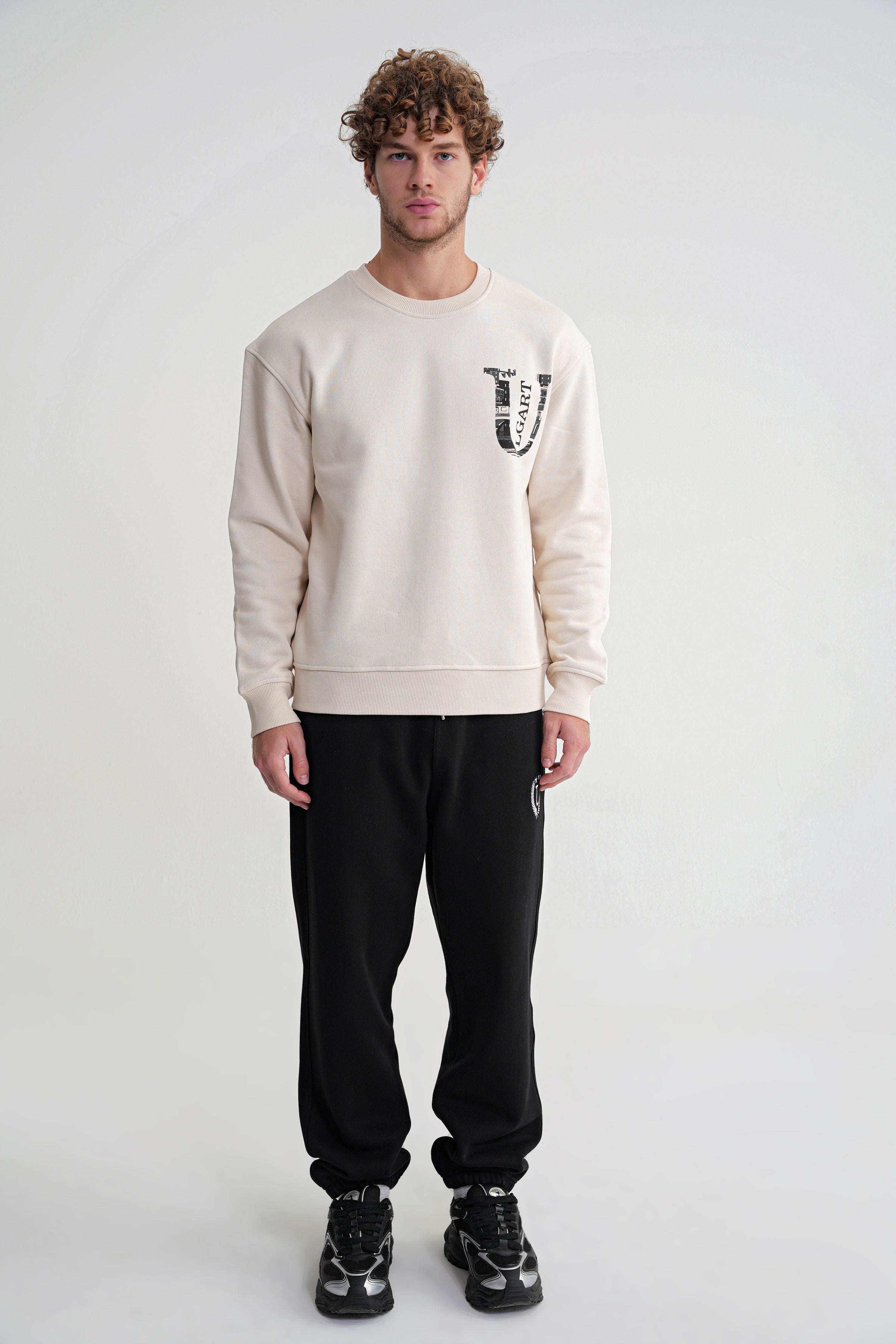 Architekturdesign Oversize Sweat Antik White