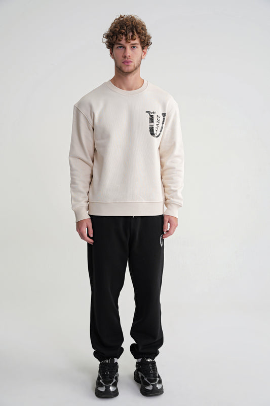 Architekturdesign Oversize Sweat Antik White