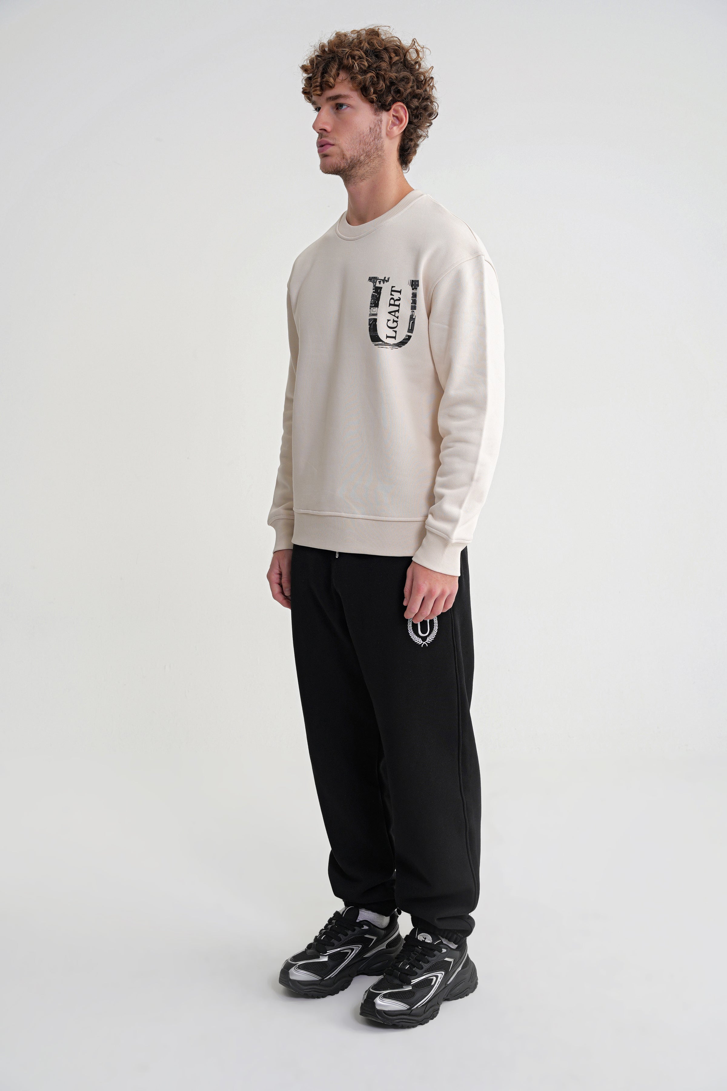 Architekturdesign Oversize Sweat Antik White