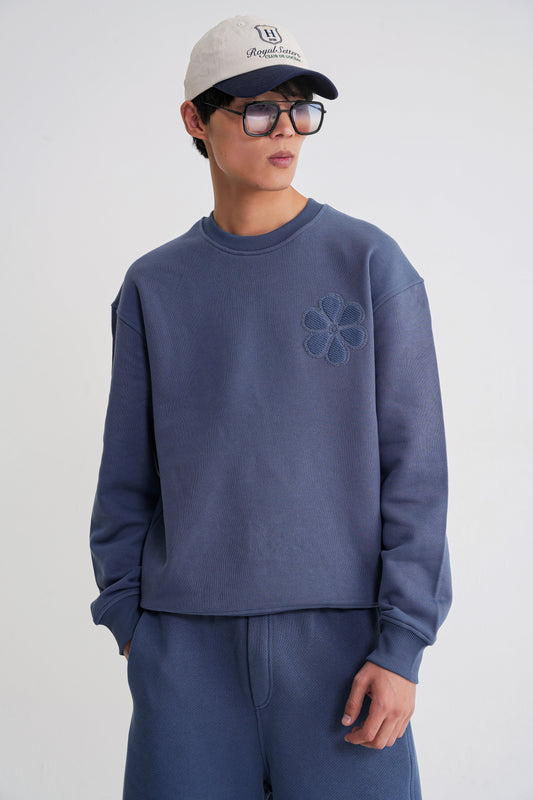 Rose Oversize Sweat Indigo