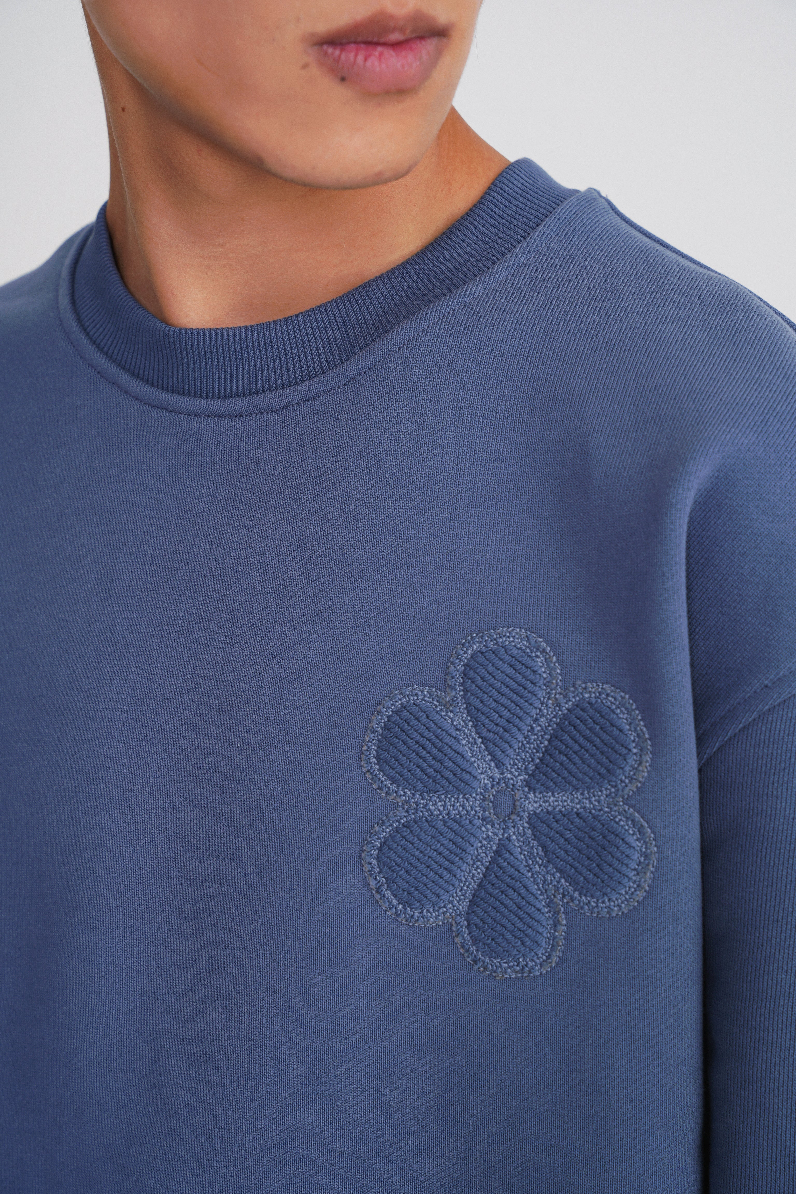 Rose Oversize Sweat Indigo