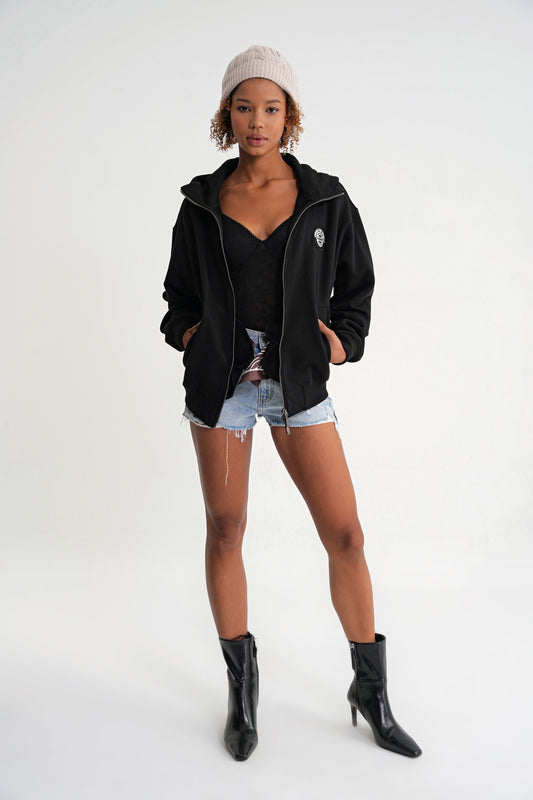 Togg Oversize Zip Hoddie Black