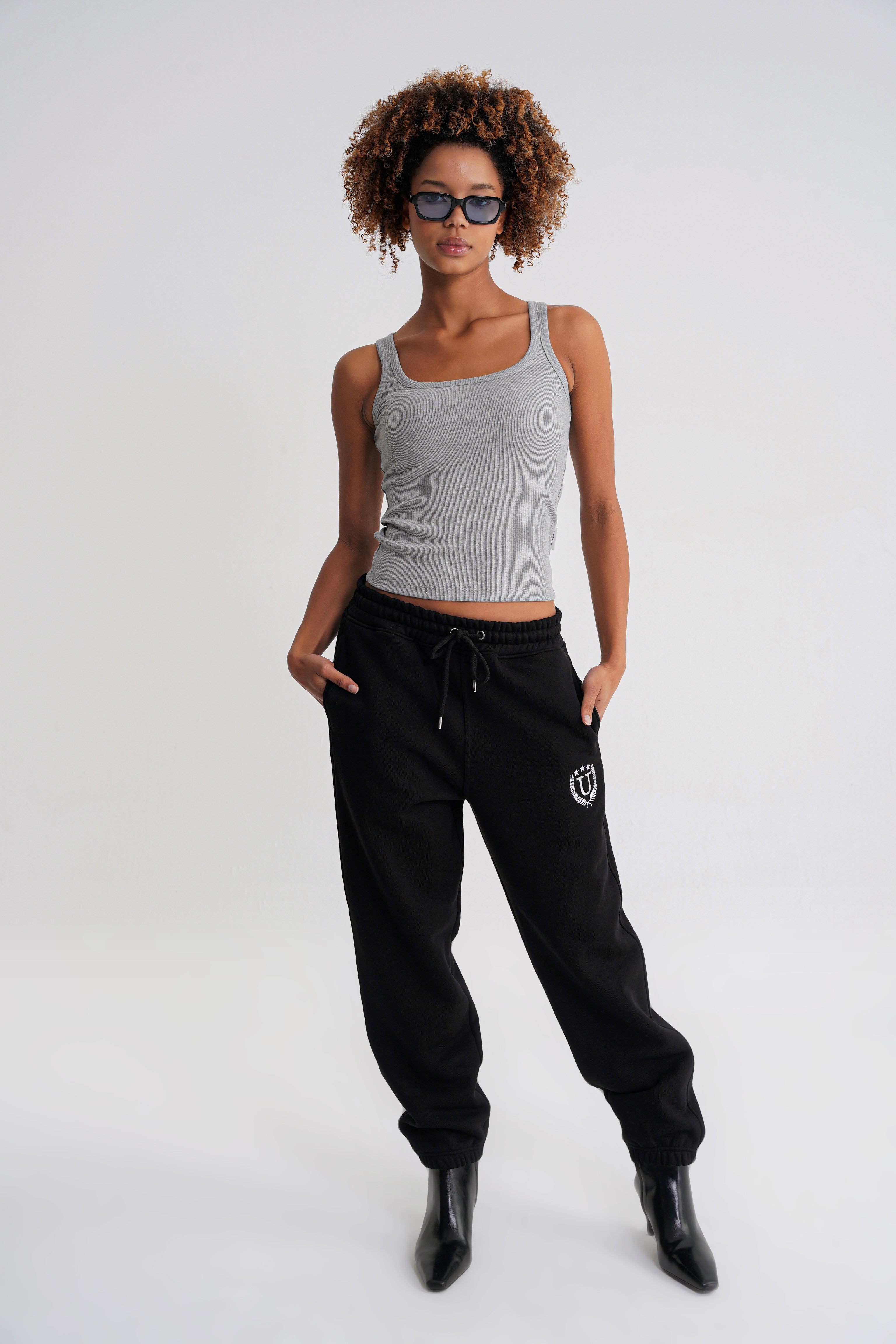 Ella Rib  Tanktop Grey