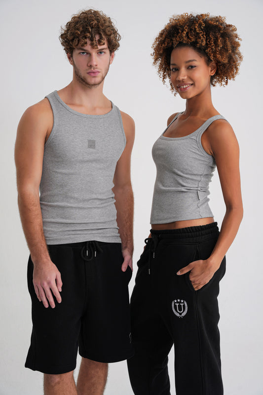 Ella Rib  Tanktop Grey