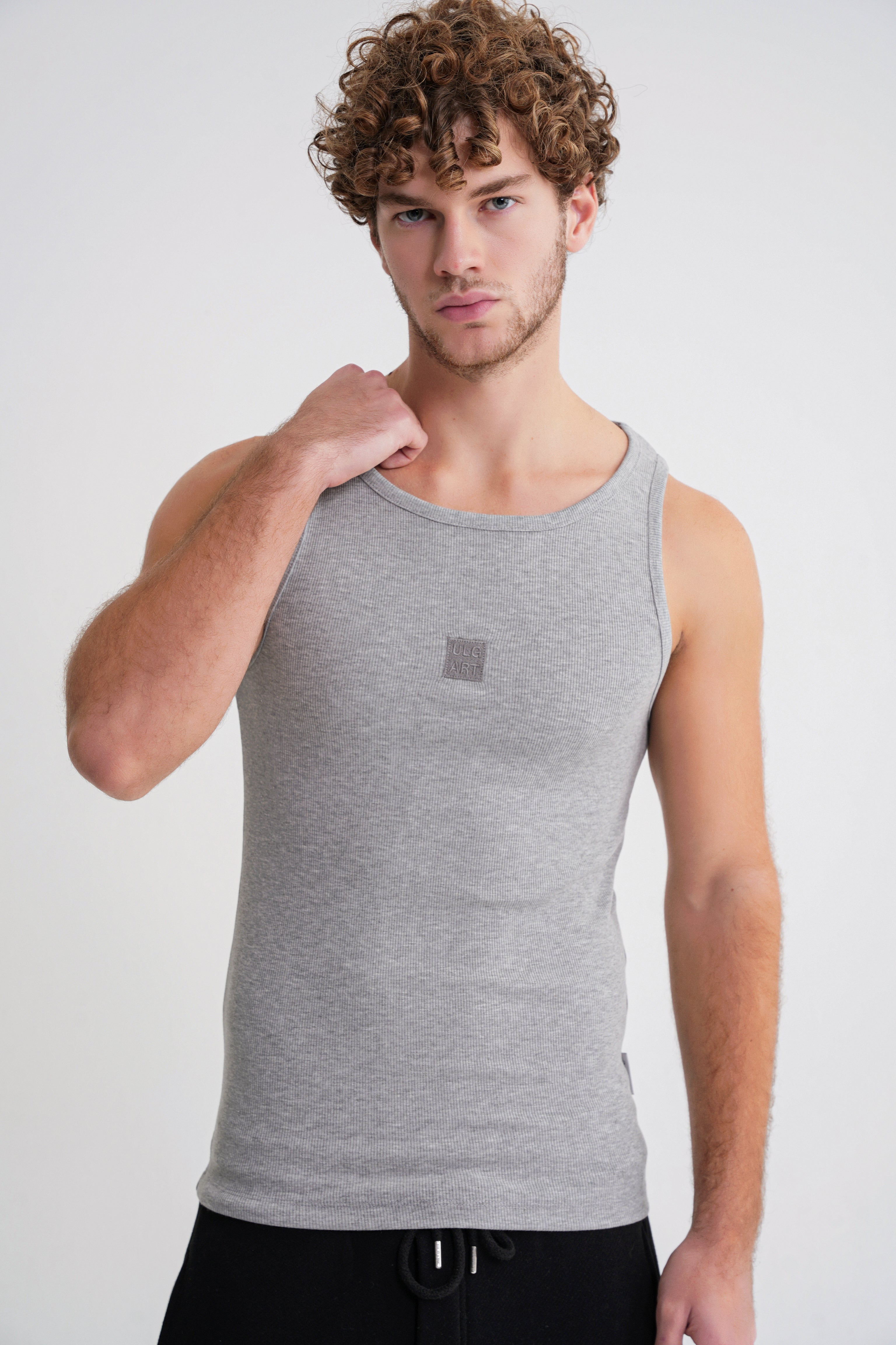 Eric  Rib  Tanktop Grey