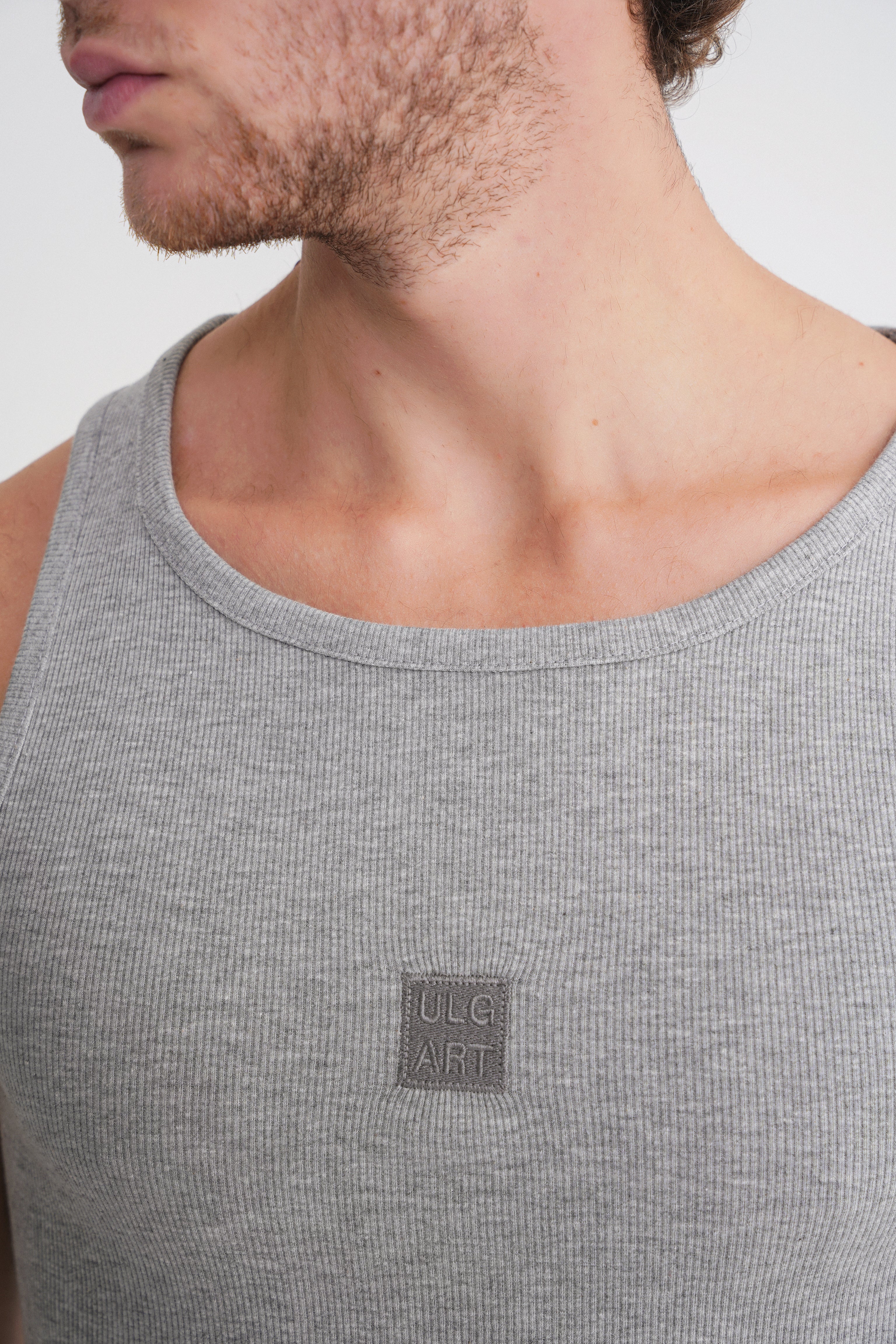 Eric  Rib  Tanktop Grey