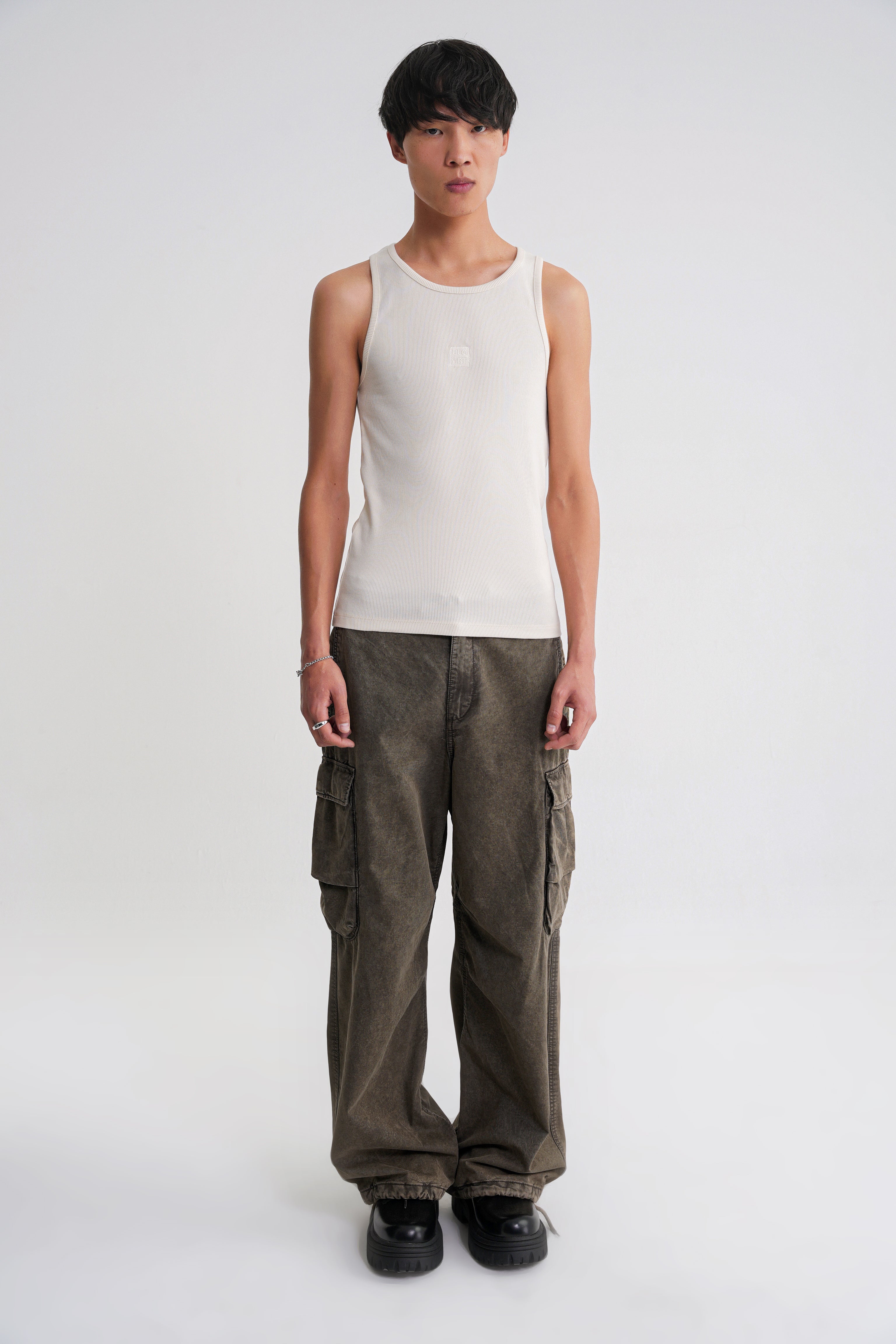 Eric  Rib  Tanktop Antik White