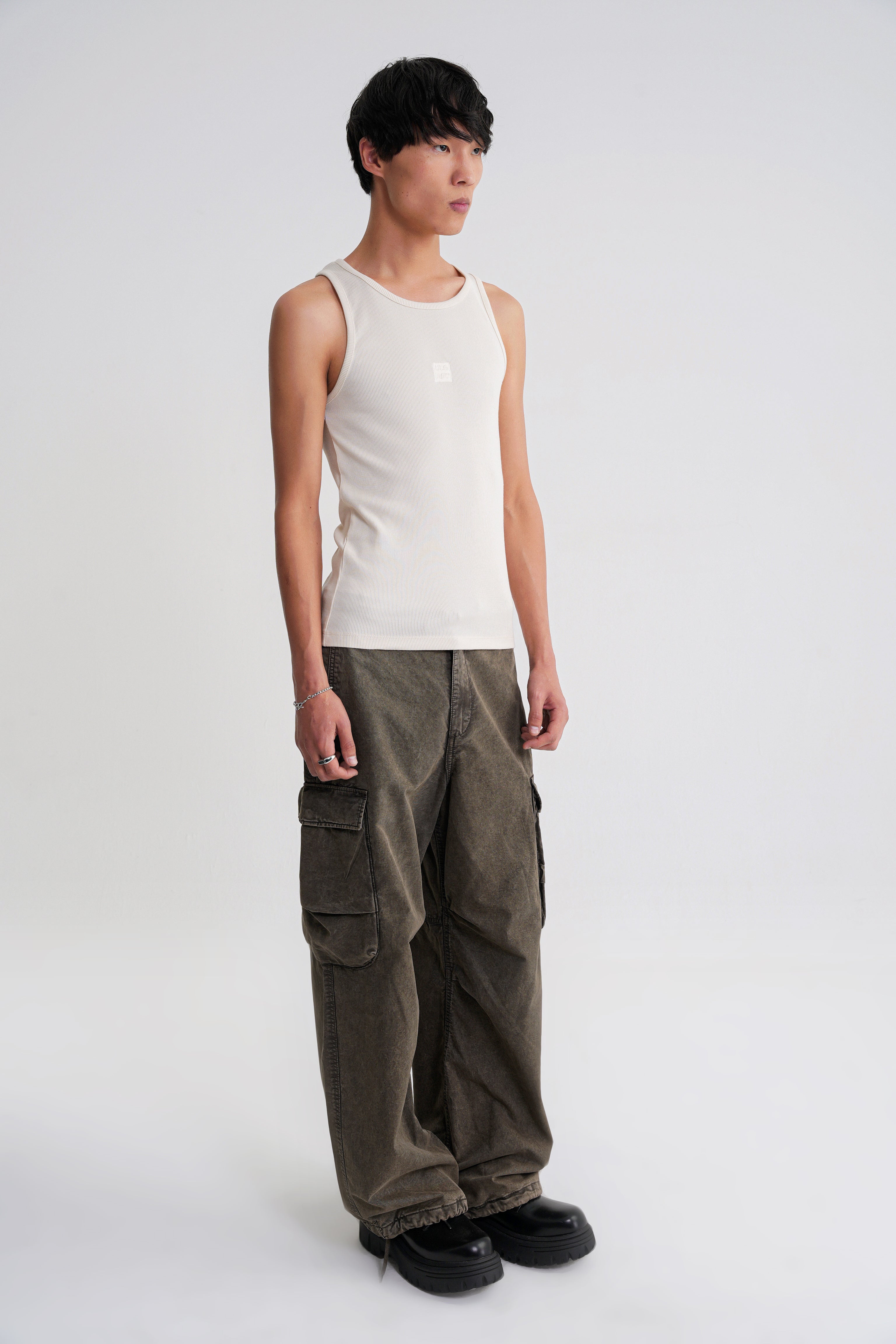 Eric  Rib  Tanktop Antik White