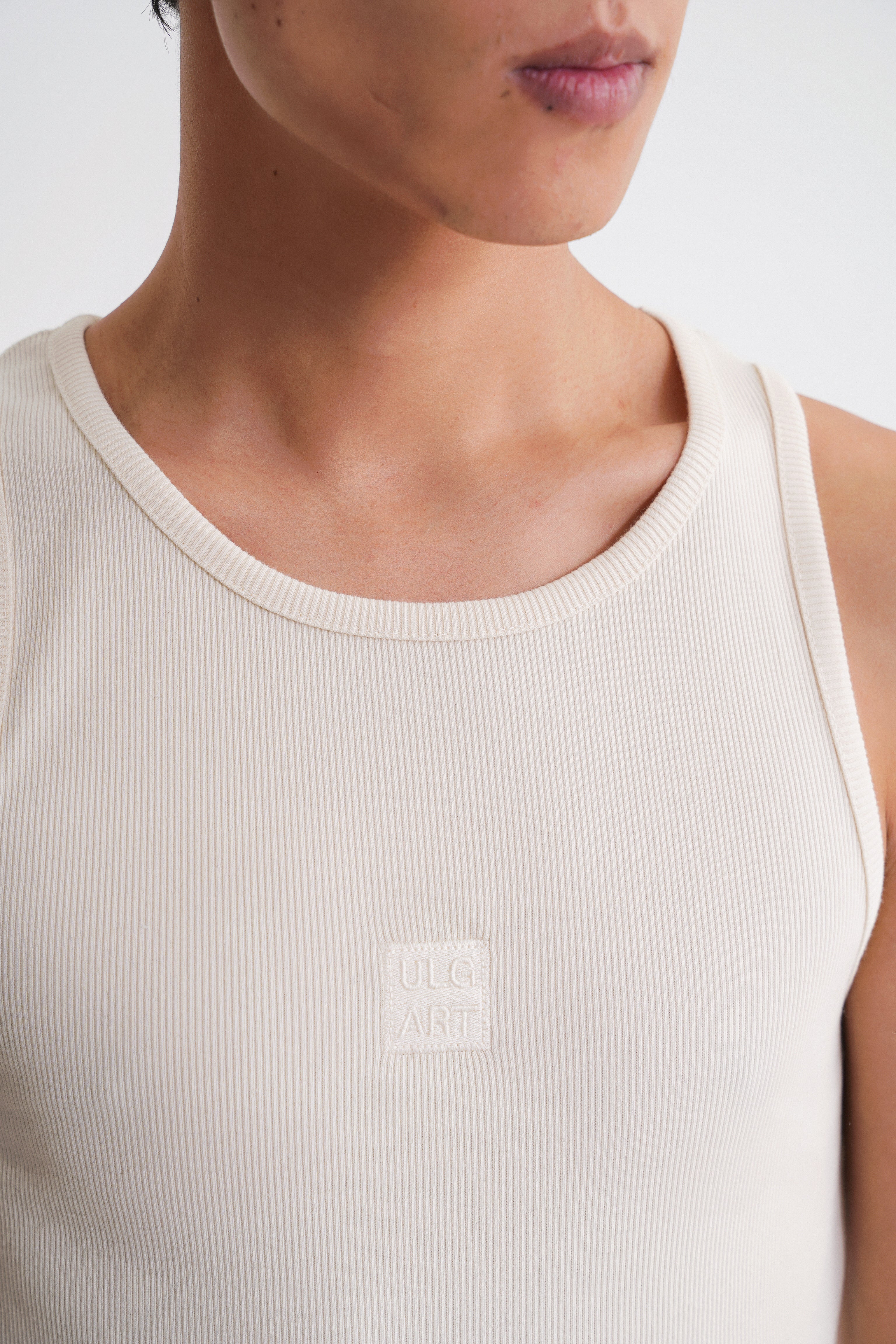 Eric  Rib  Tanktop Antik White