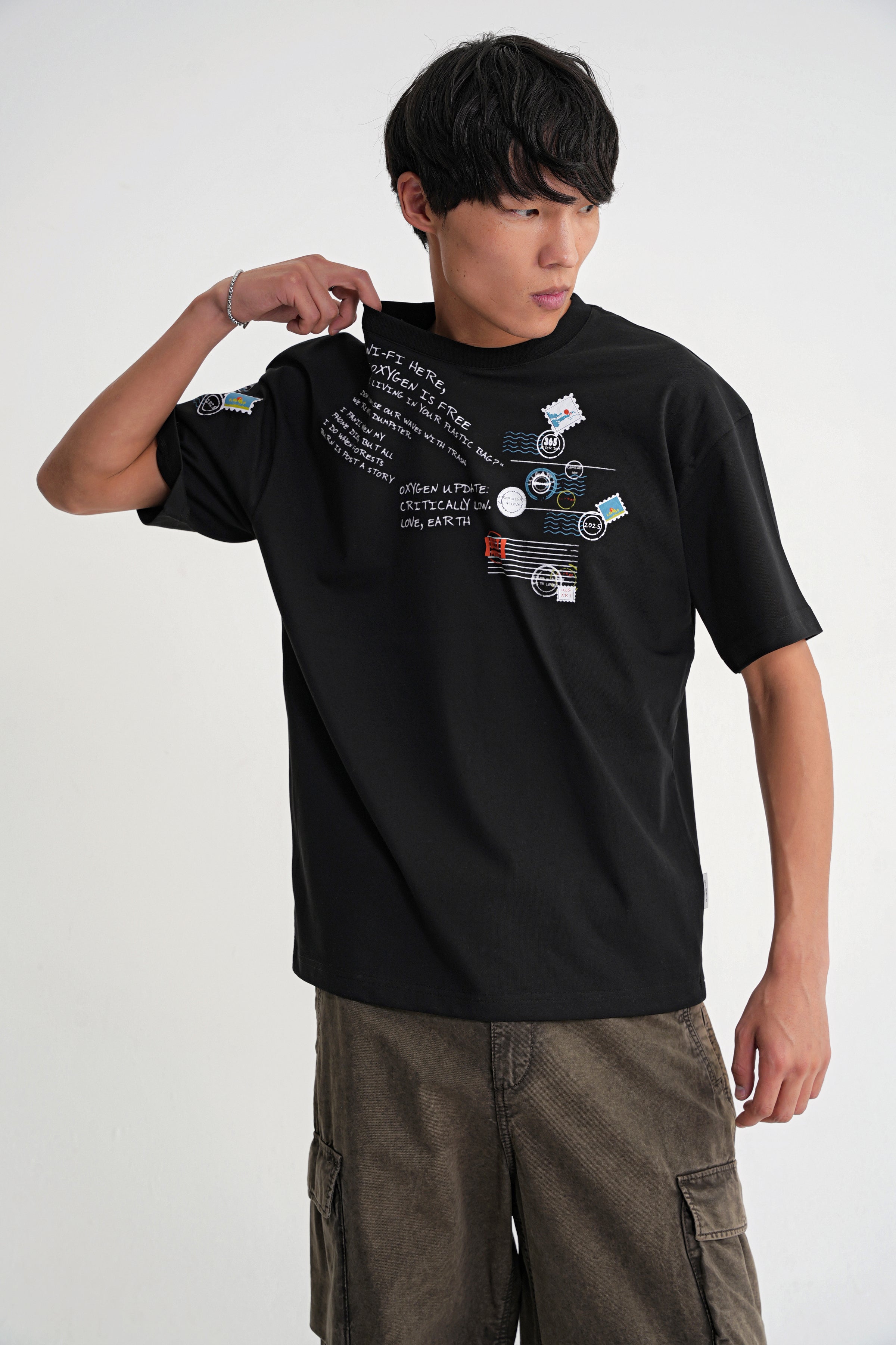 Oxygen Oversize  T-shirt Black