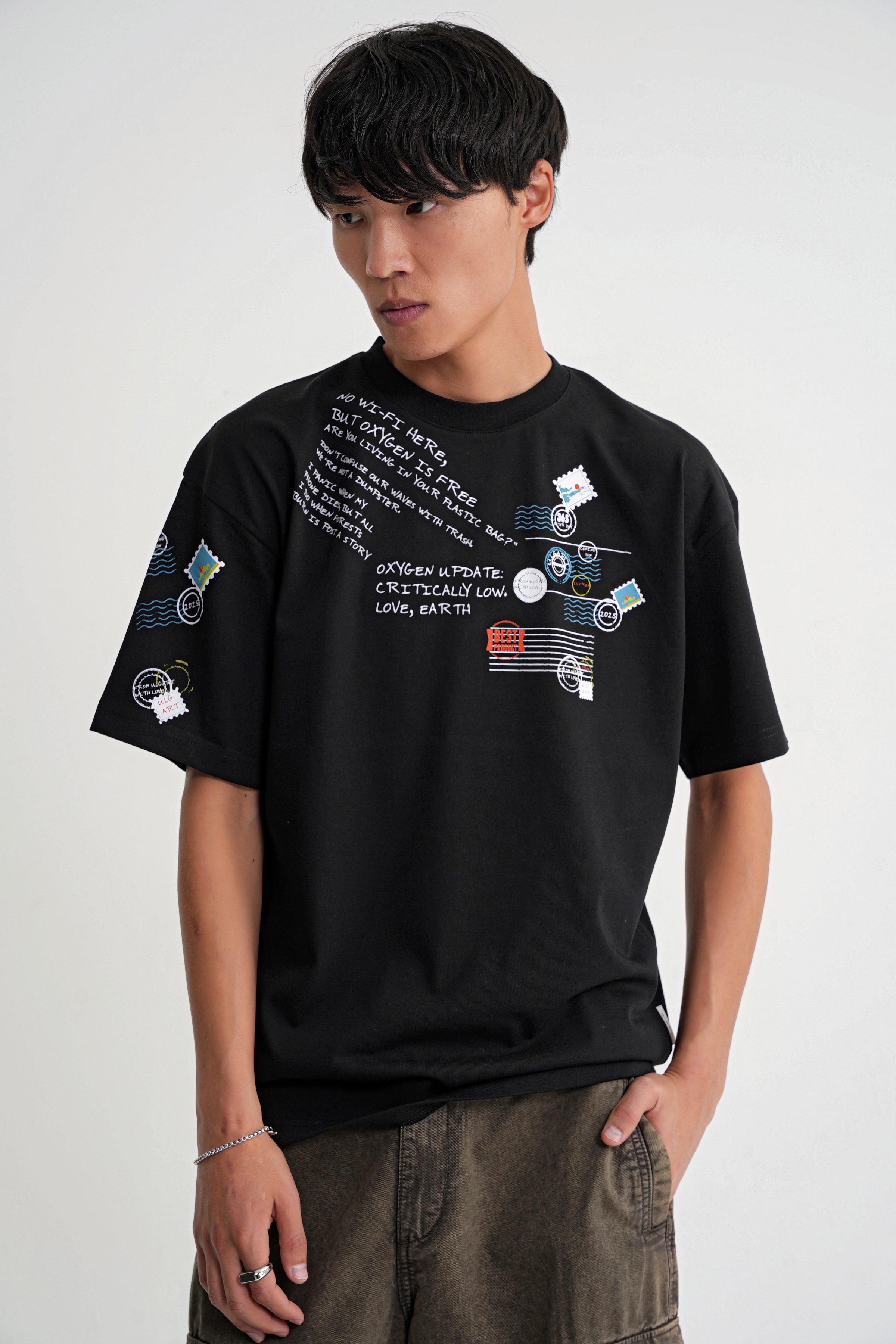 Oxygen Oversize  T-shirt Black