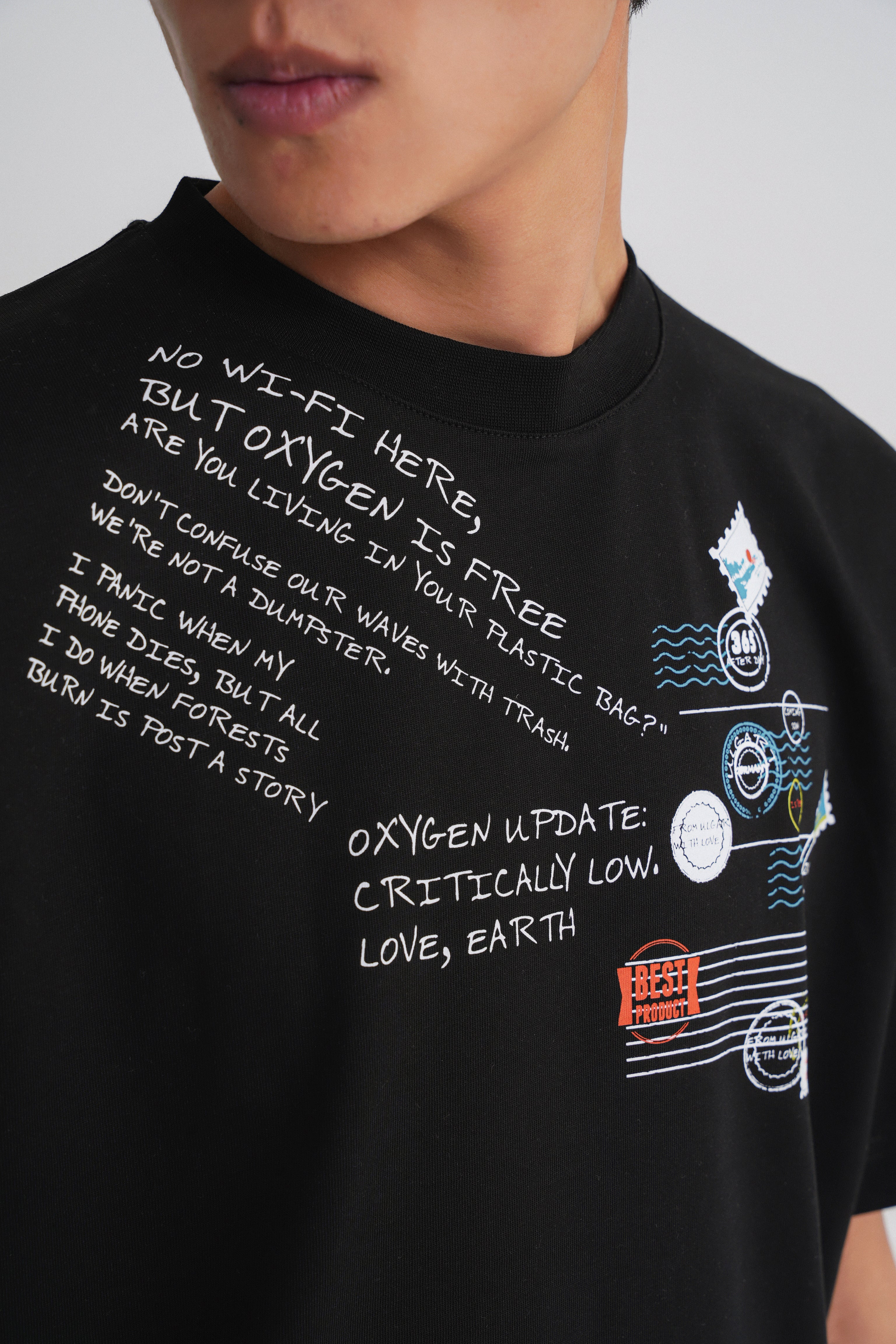 Oxygen Oversize  T-shirt Black