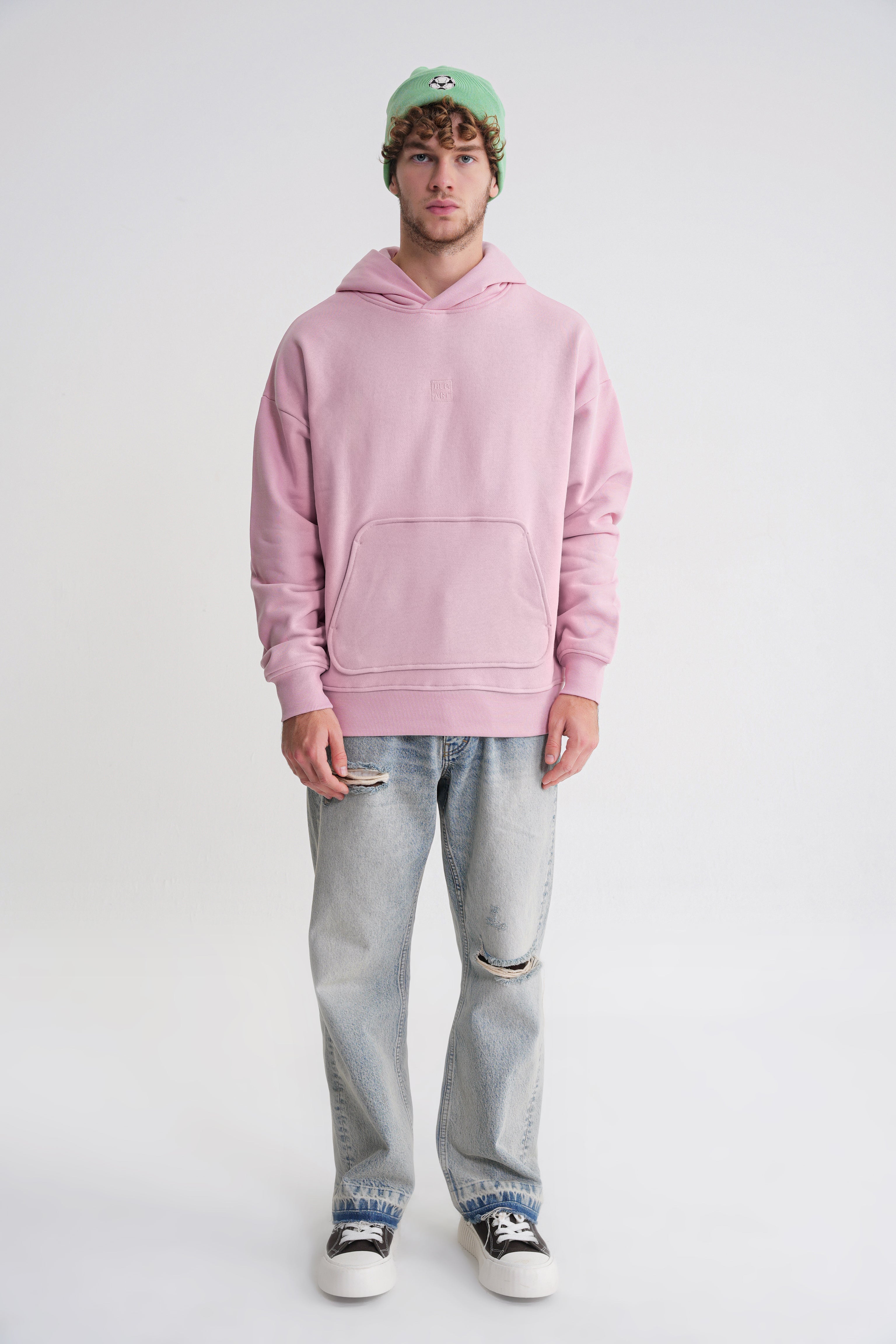 Adam Basic Oversize Hooddie Pink