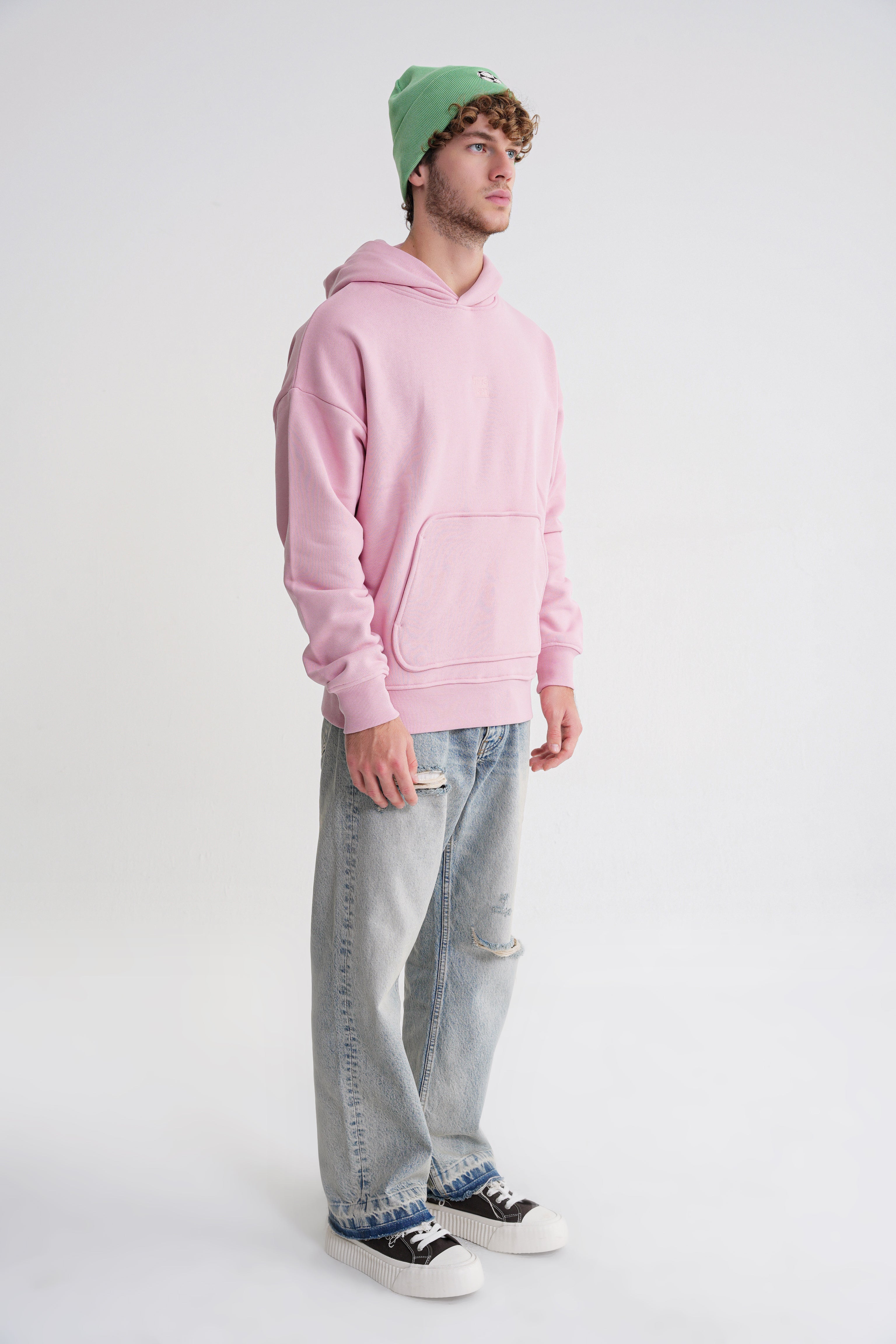 Adam Basic Oversize Hooddie Pink
