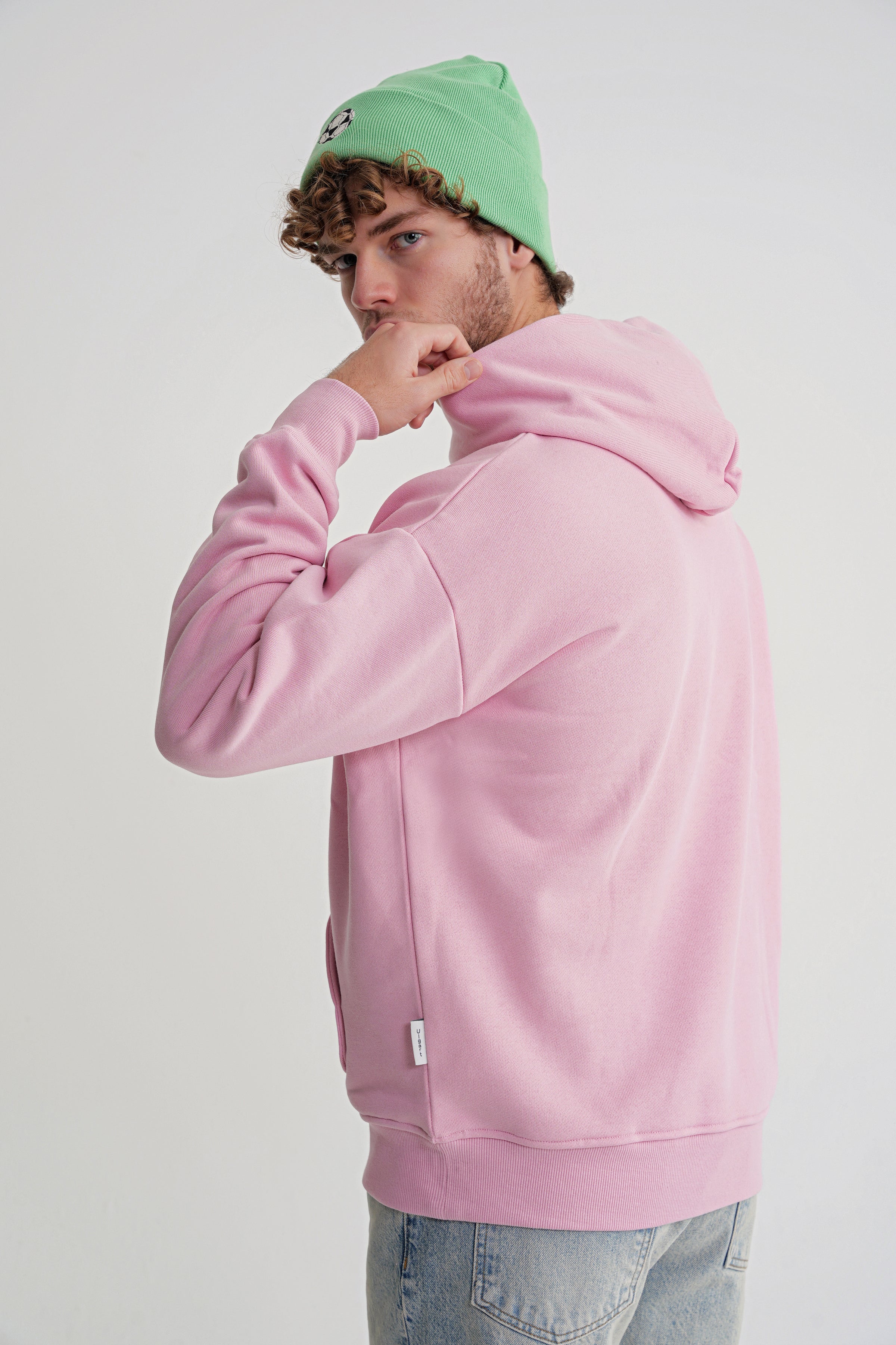 Adam Basic Oversize Hooddie Pink