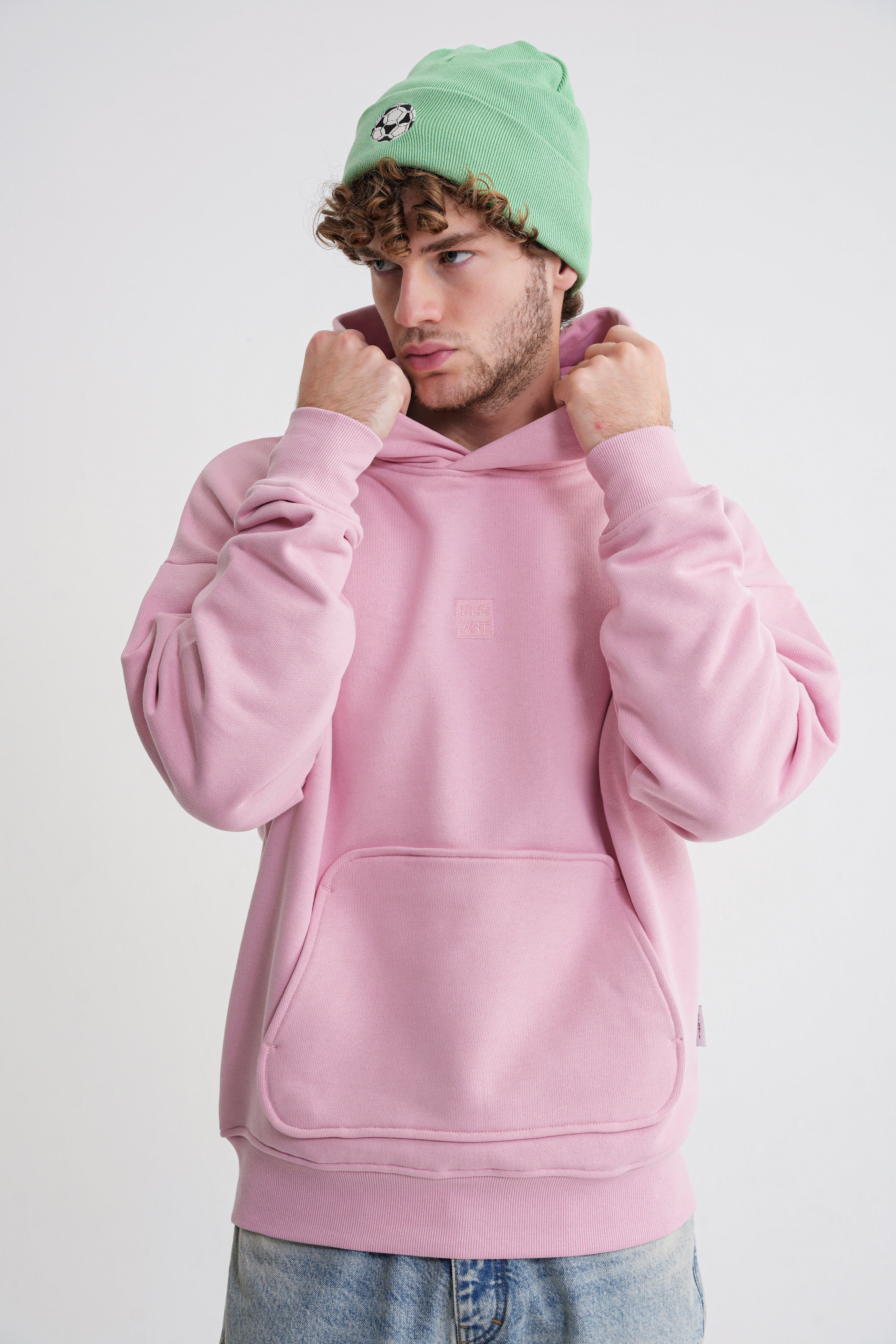 Adam Basic Oversize Hooddie Pink