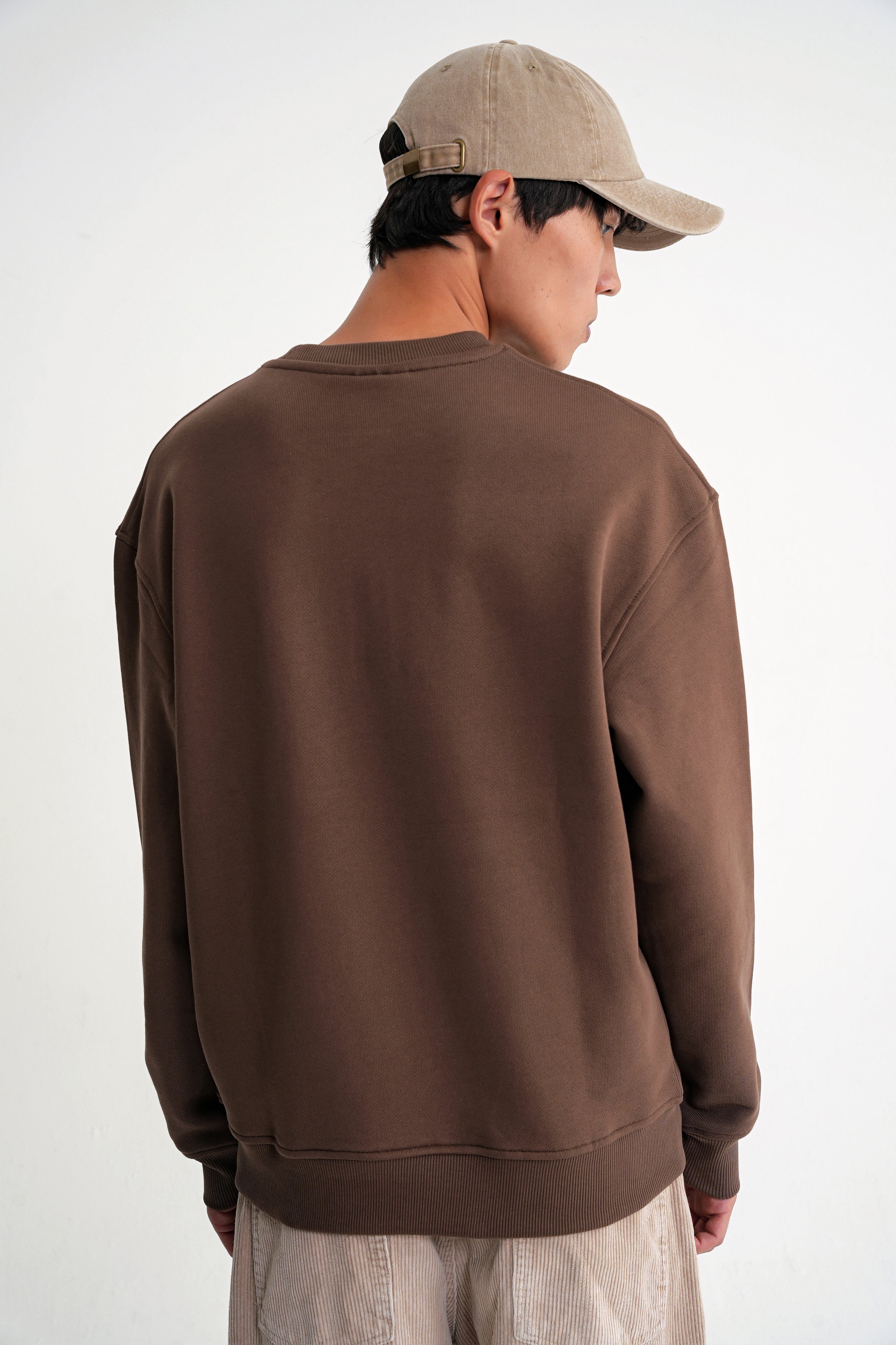 Nataly   Oversize Stickerei  Sweat   Brown