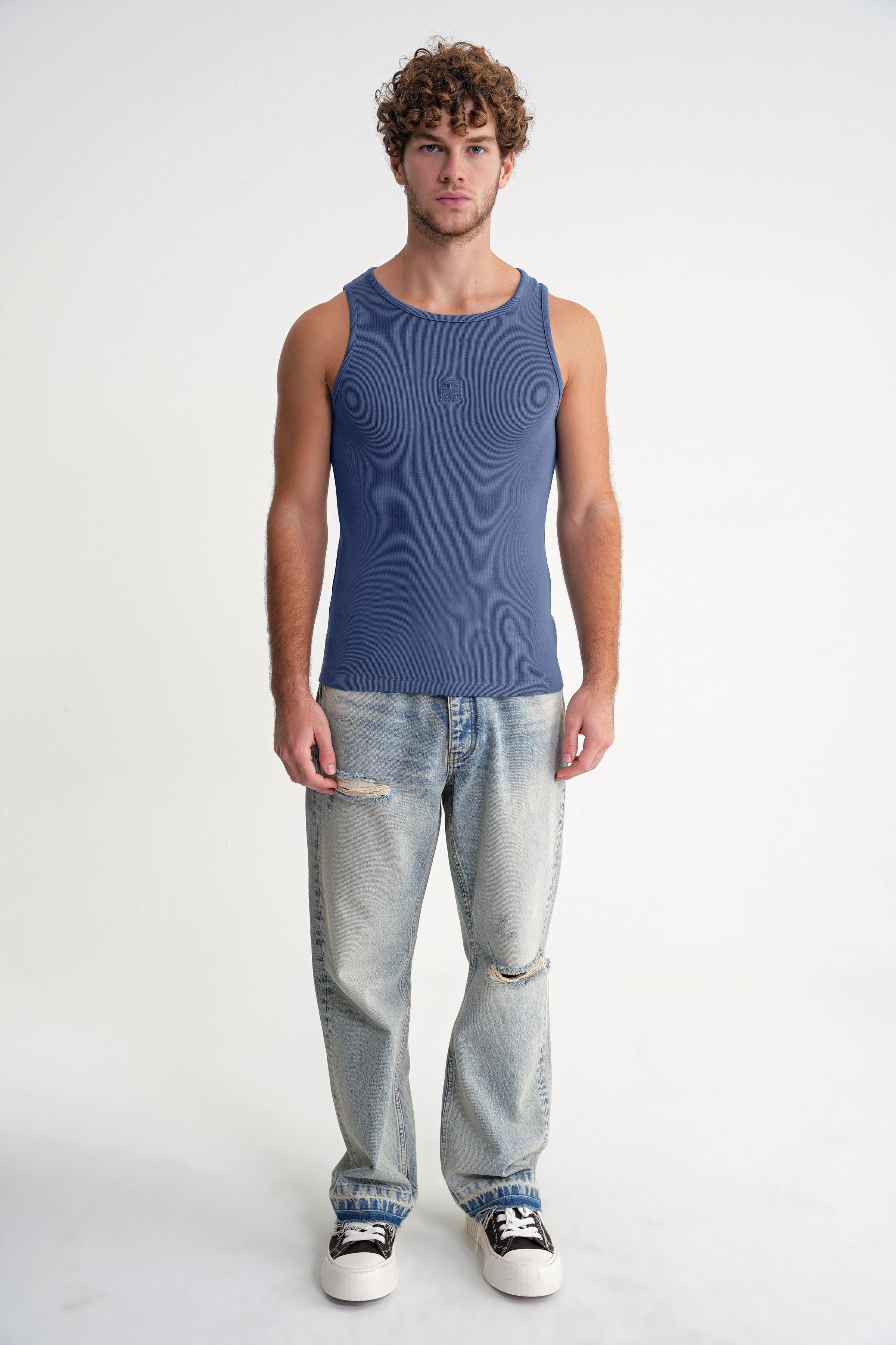 Eric  Rib  Tanktop  Indigo