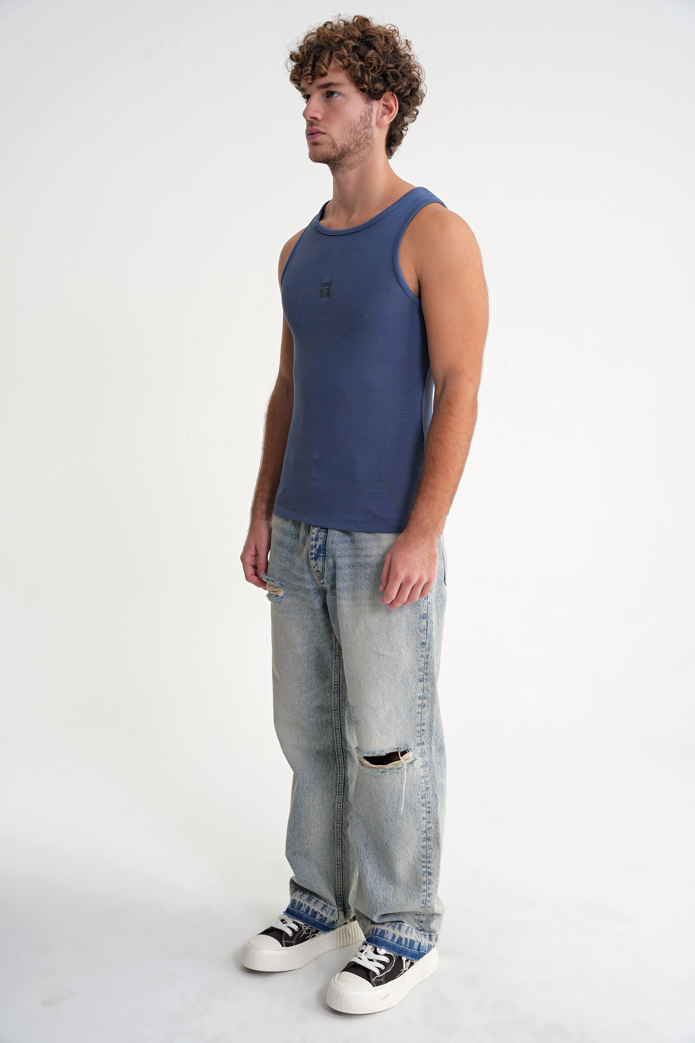 Eric  Rib  Tanktop  Indigo