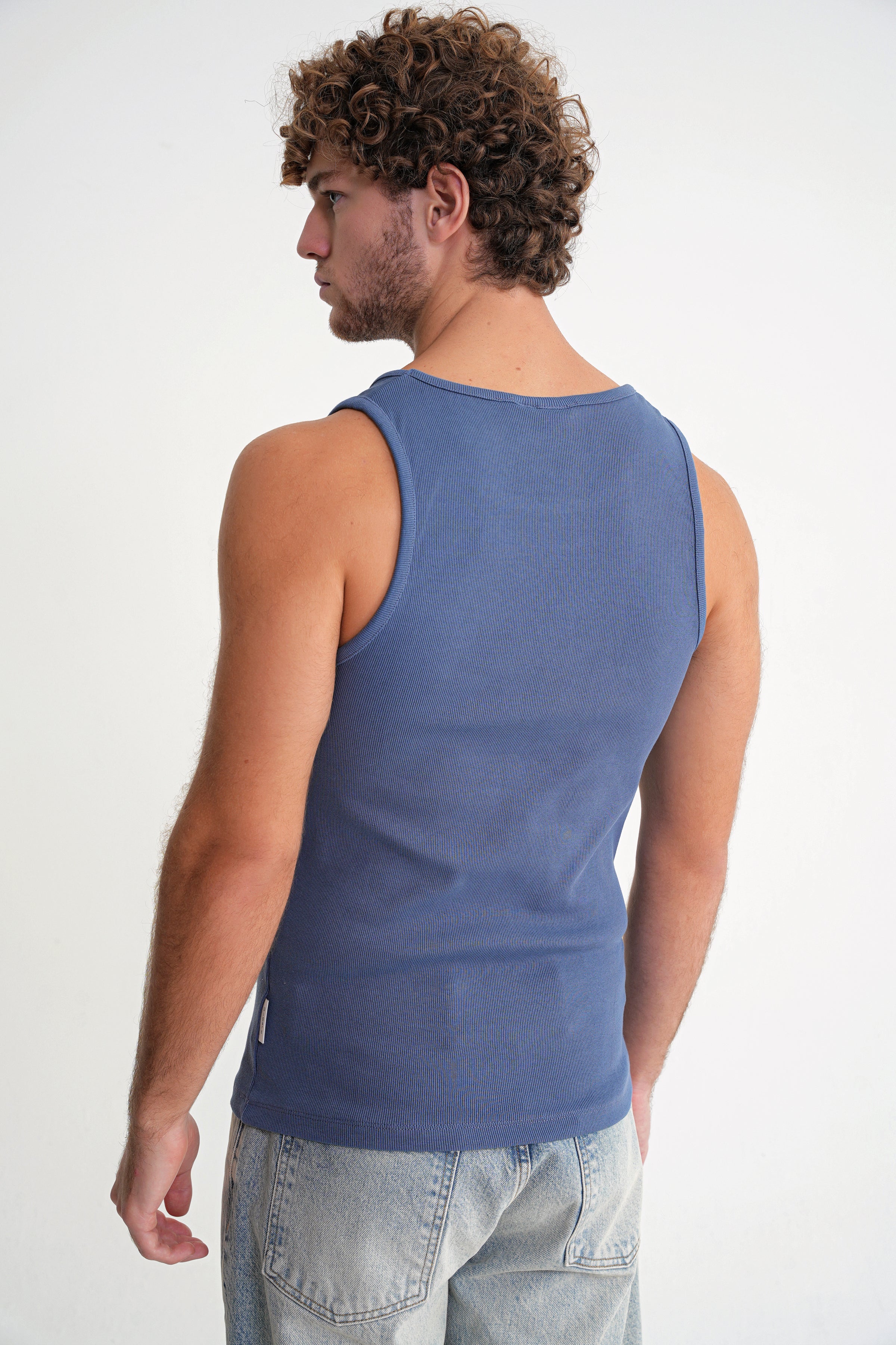 Eric  Rib  Tanktop  Indigo
