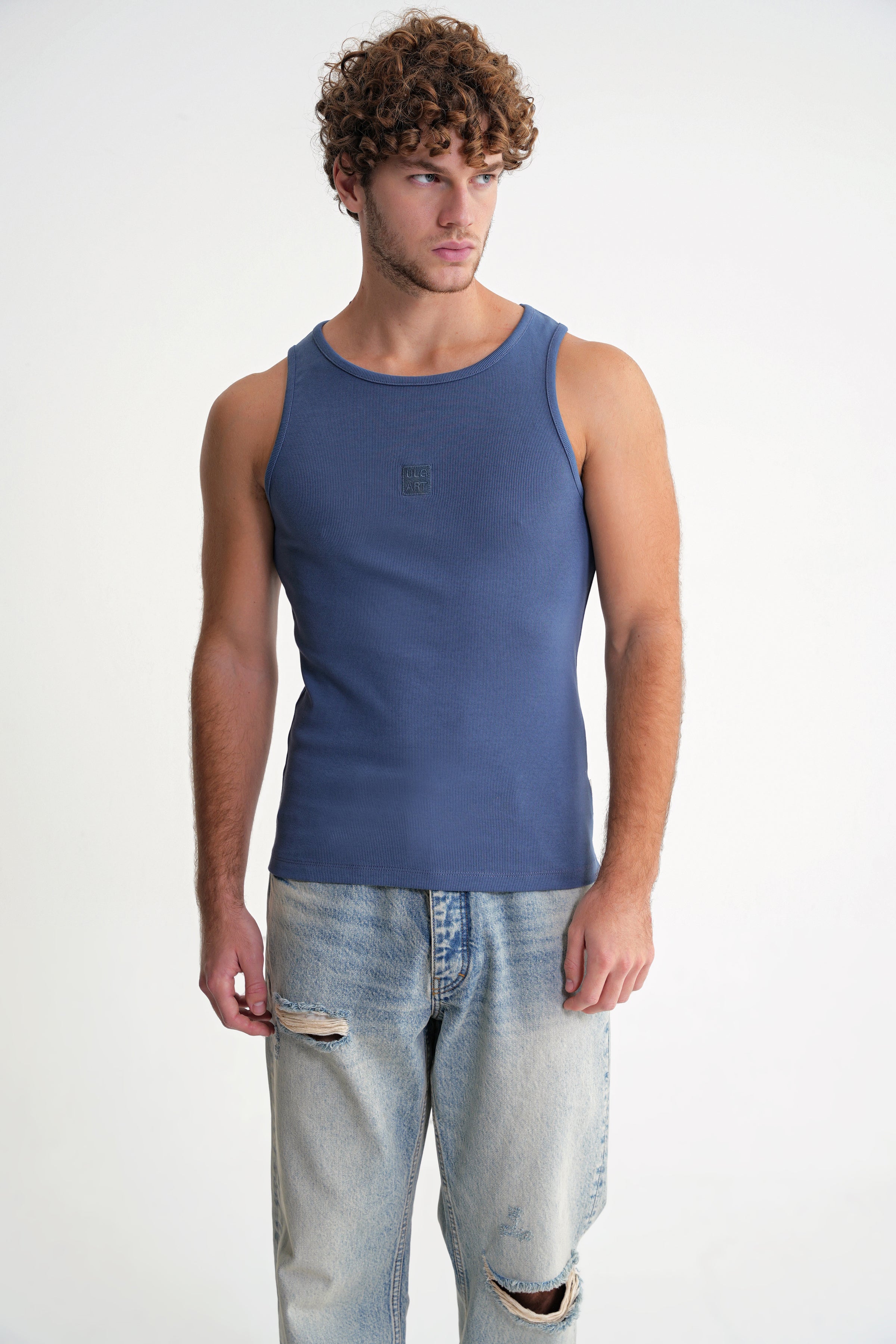 Eric  Rib  Tanktop  Indigo