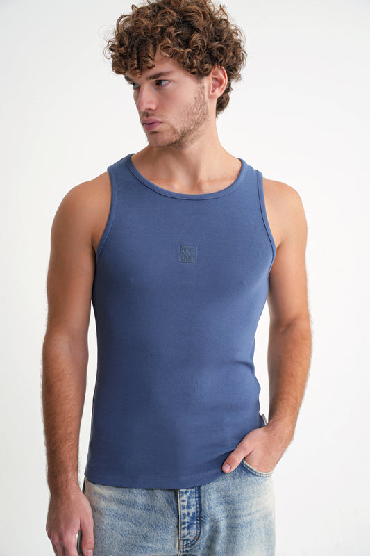 Eric  Rib  Tanktop  Indigo