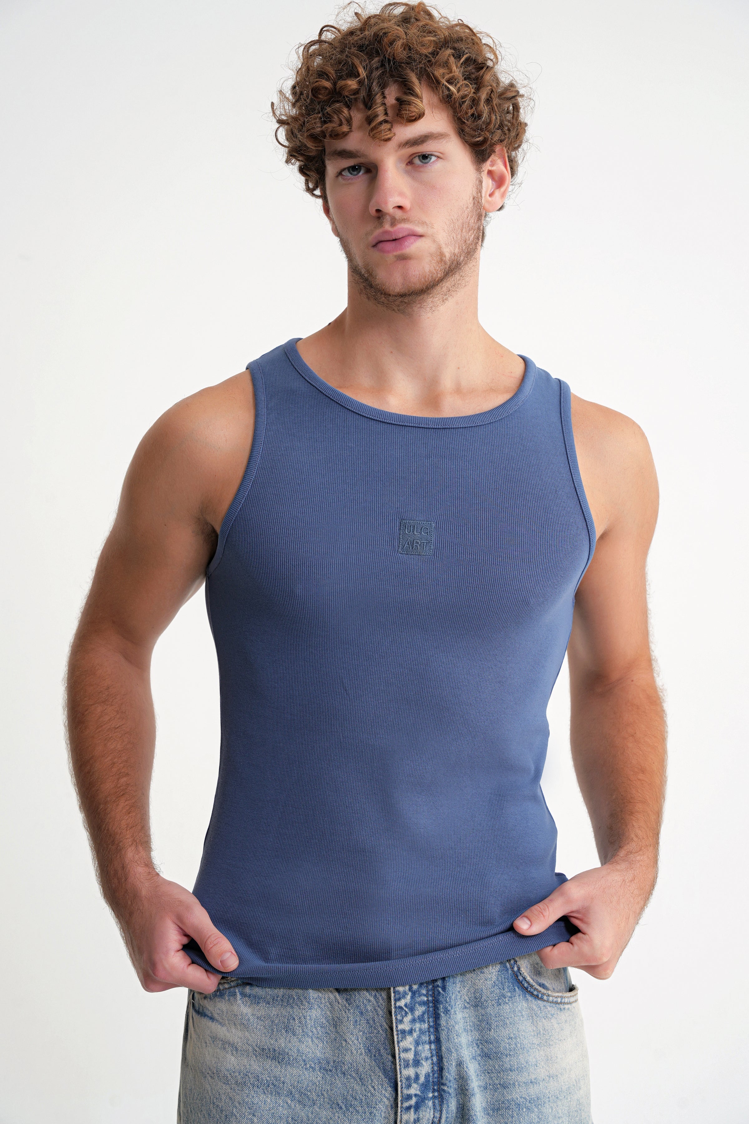 Eric  Rib  Tanktop  Indigo