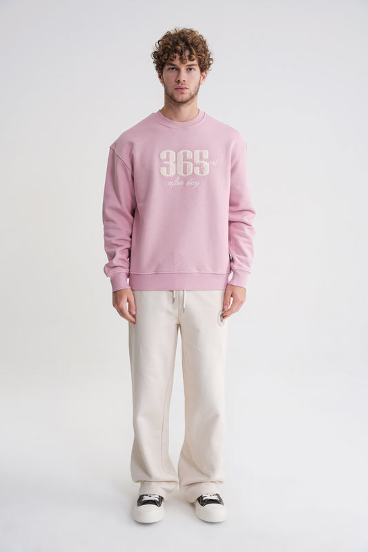 Nataly Man  Oversize Stickerei  Sweat  Pink