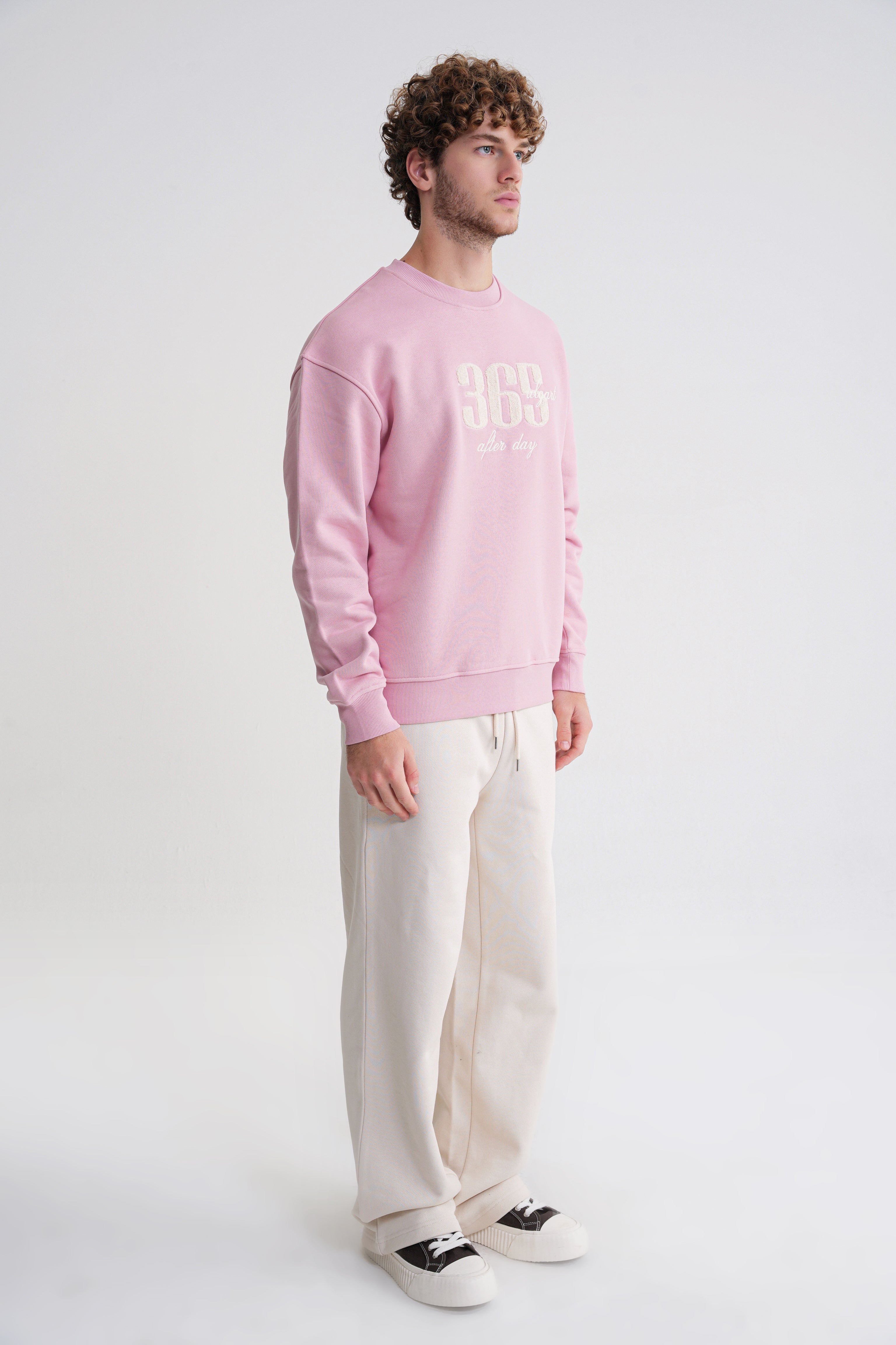 Nataly Man  Oversize Stickerei  Sweat  Pink
