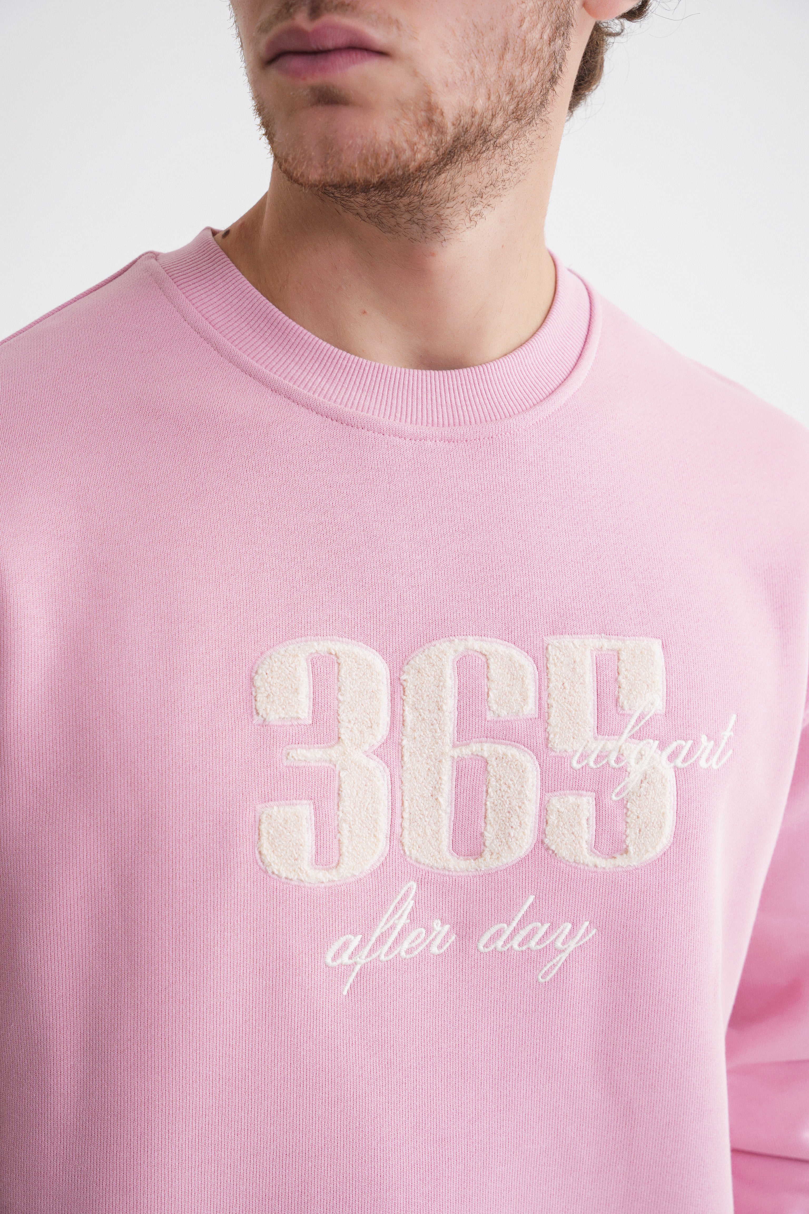 Nataly Man  Oversize Stickerei  Sweat  Pink