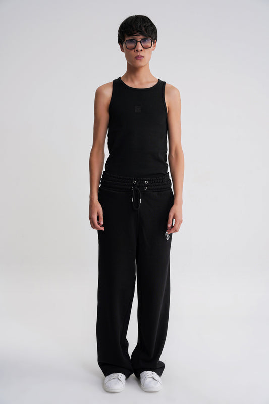 Brian Double Belt Jogger Black