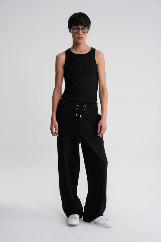 Brian Double Belt Jogger Black