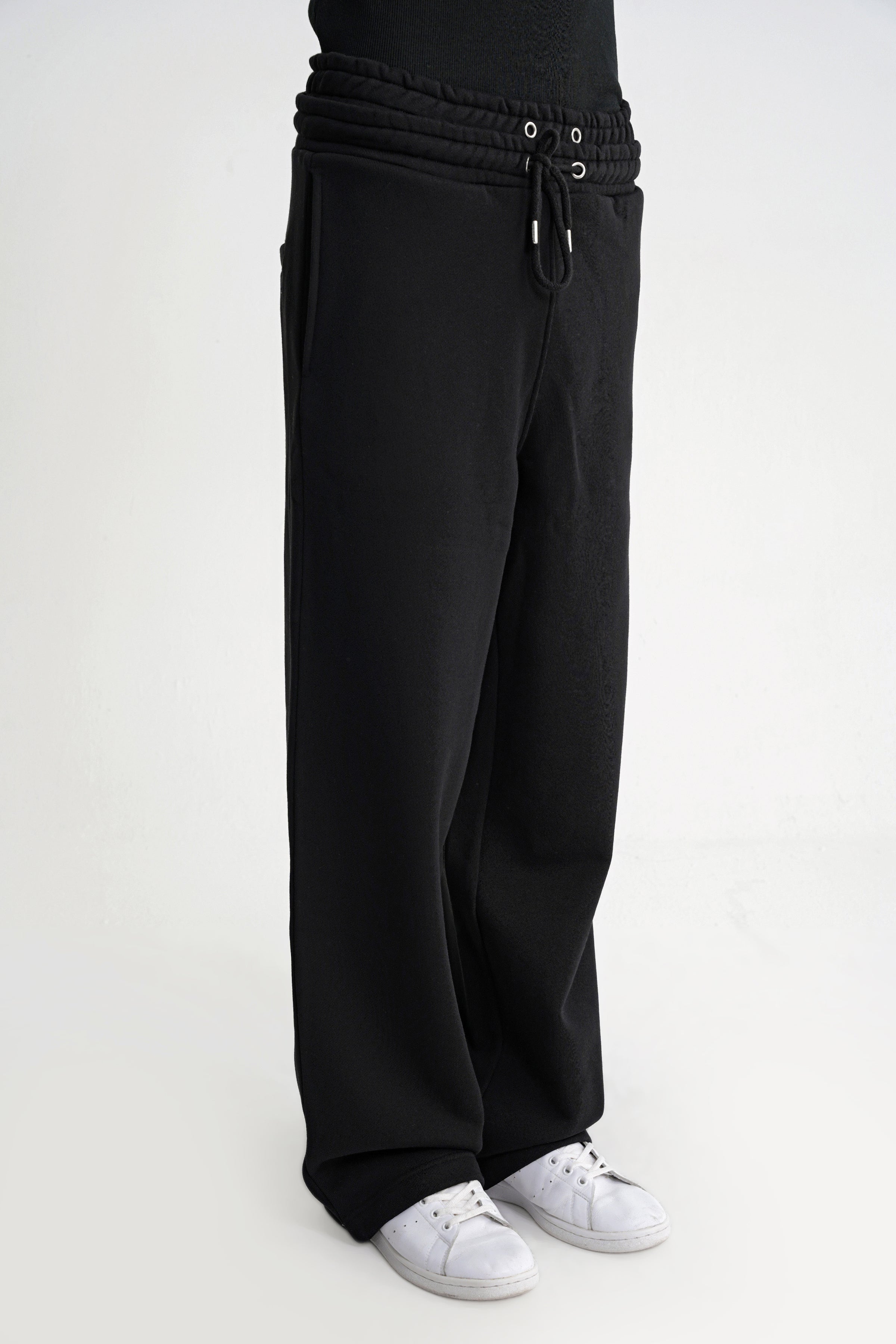 Brian Double Belt Jogger Black