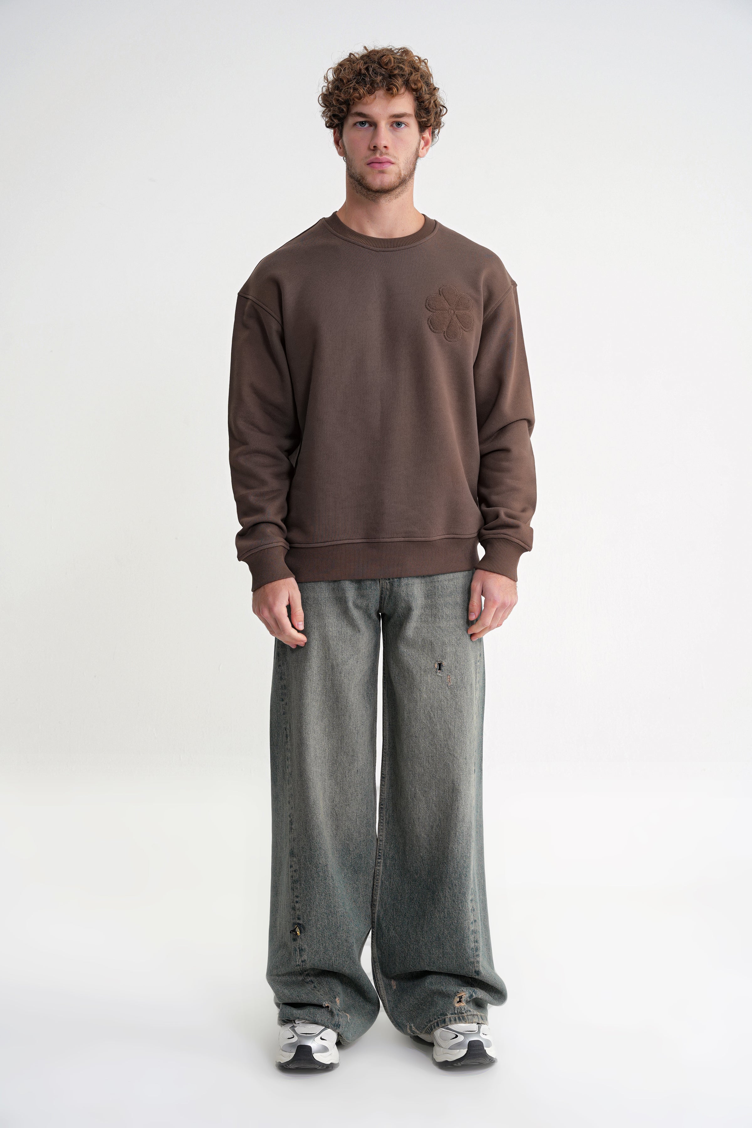 Rose Oversize Sweat Brown