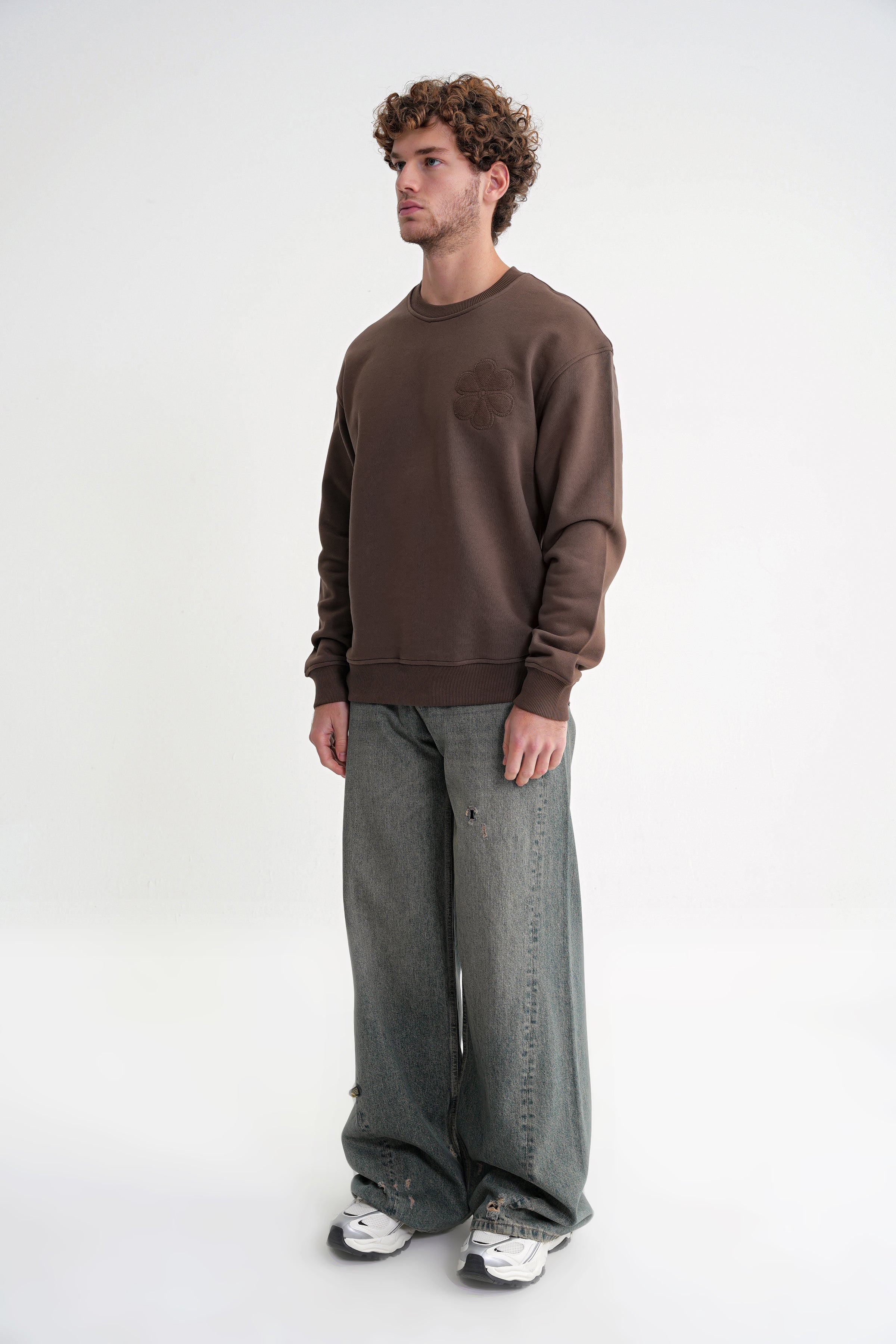 Rose Oversize Sweat Brown