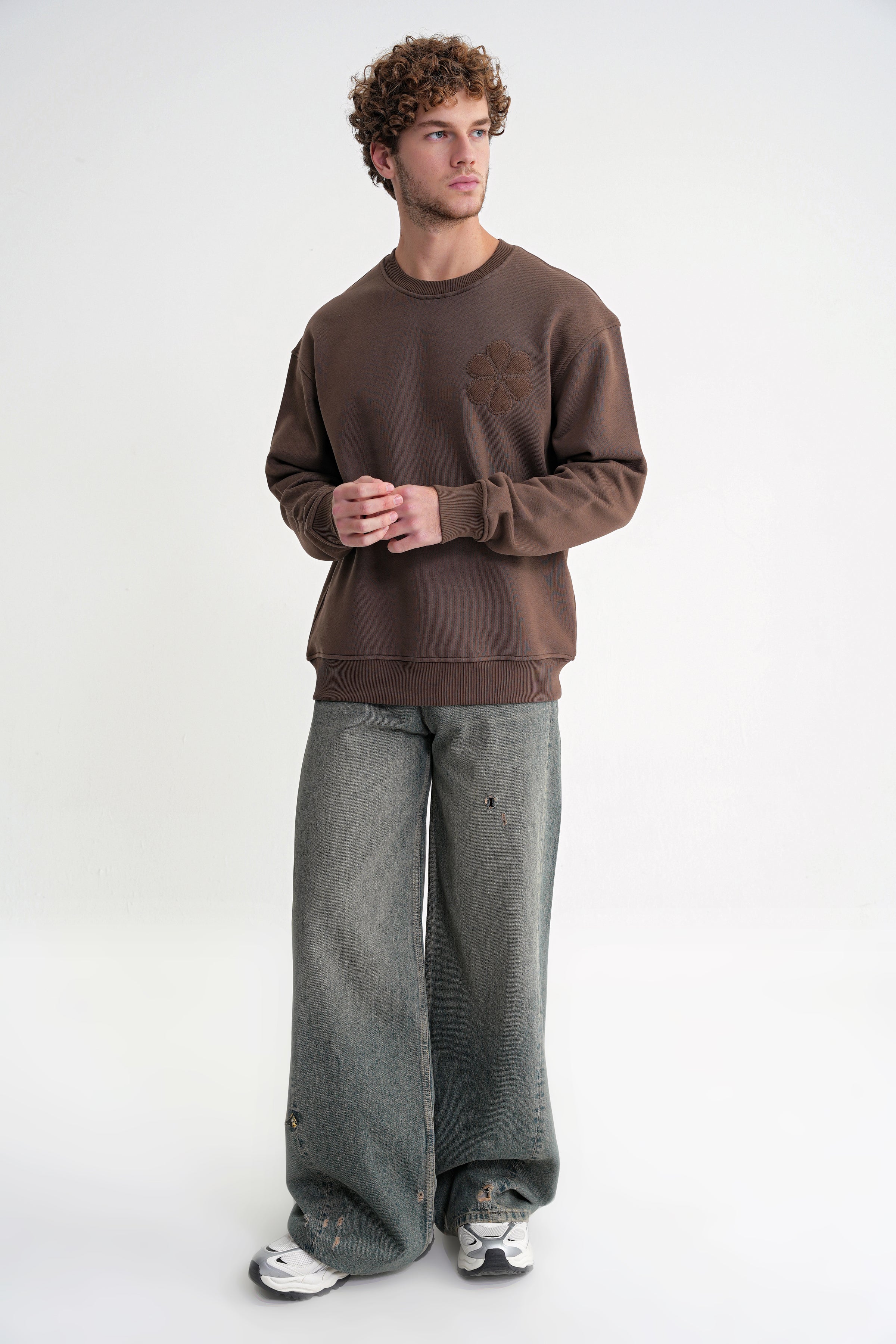 Rose Oversize Sweat Brown