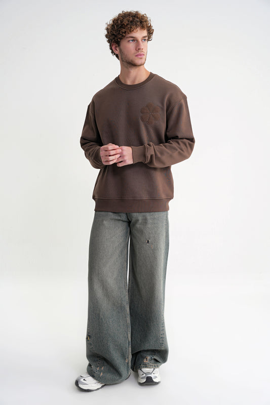 Rose Oversize Sweat Brown