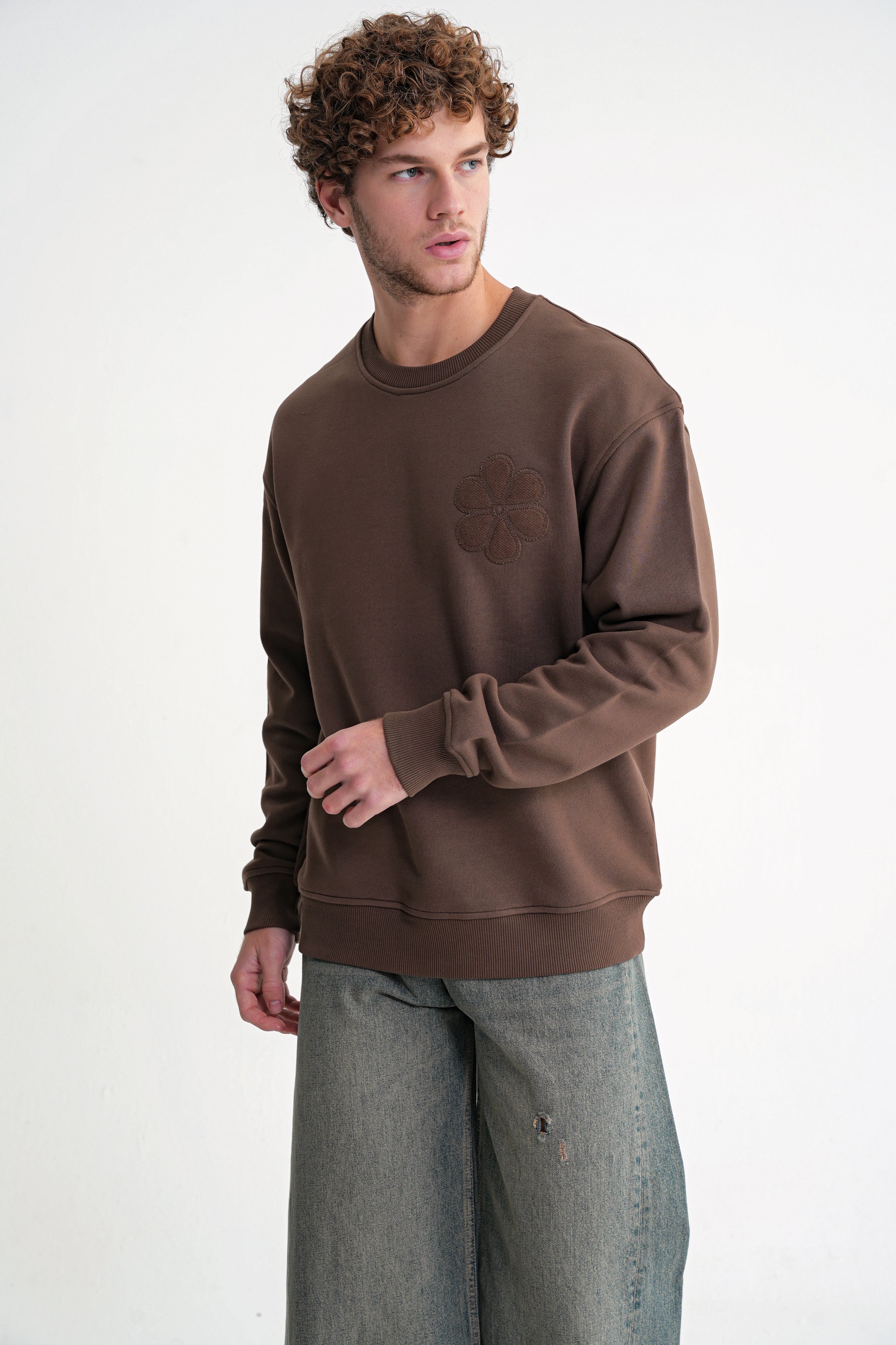 Rose Oversize Sweat Brown