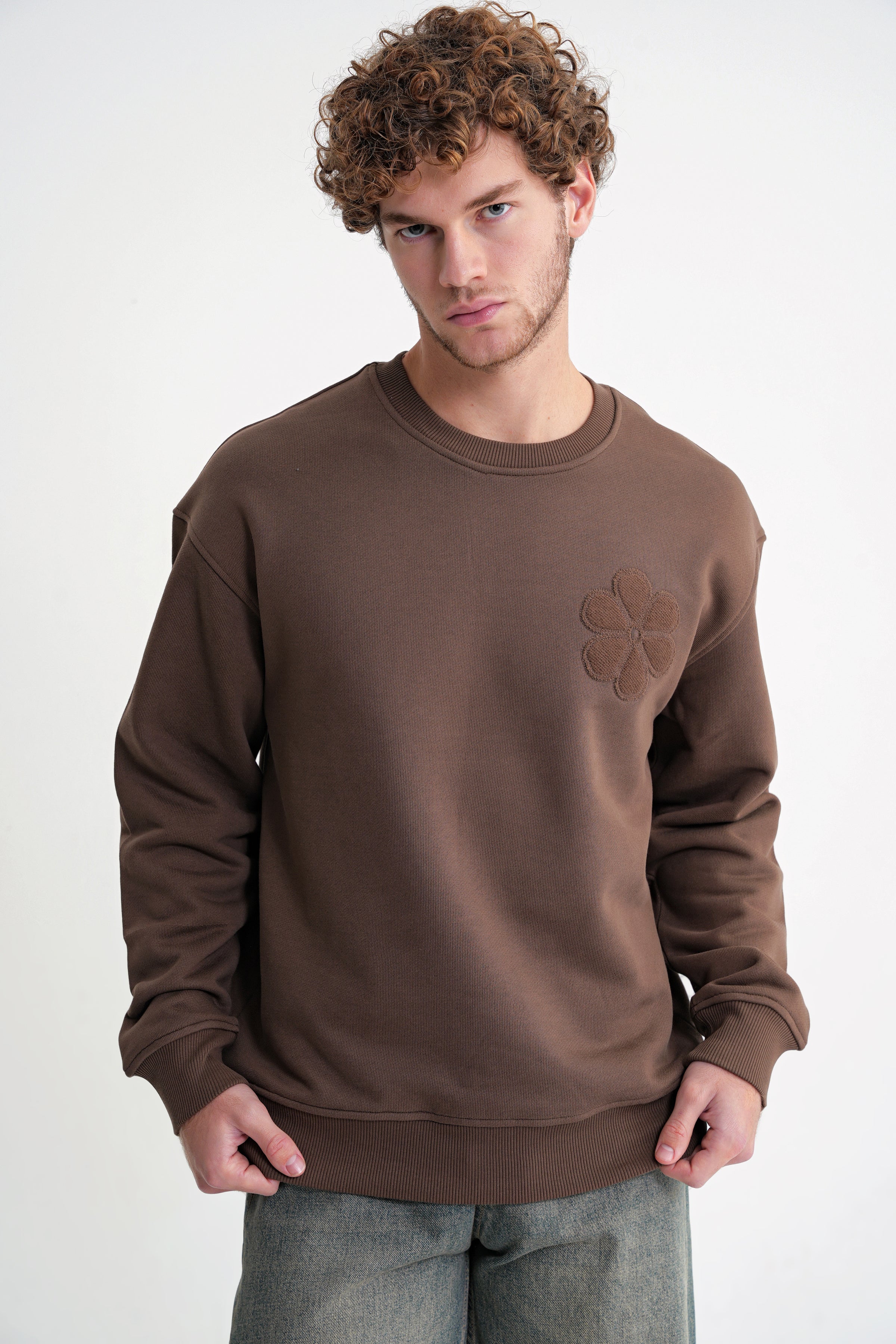 Rose Oversize Sweat Brown