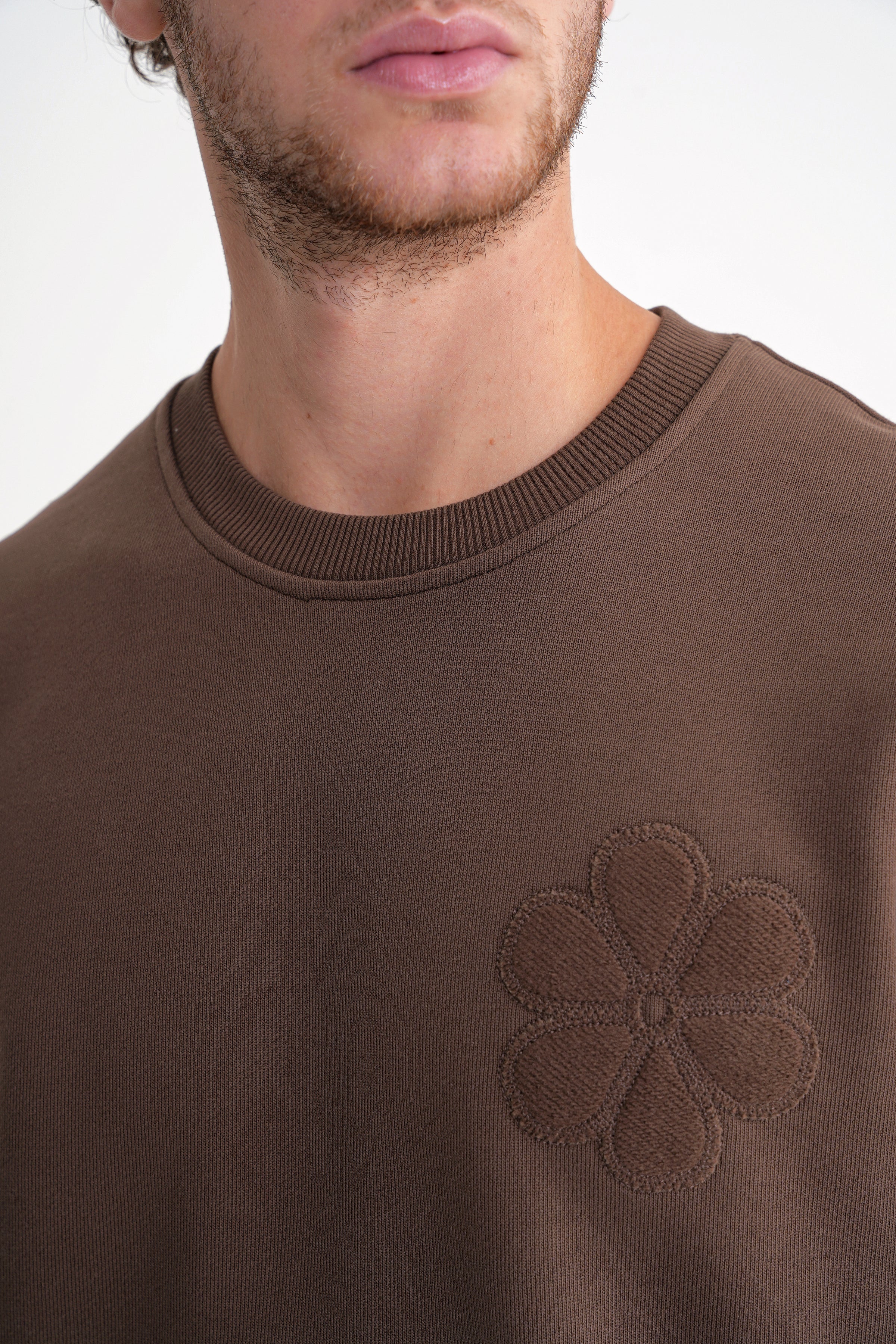 Rose Oversize Sweat Brown