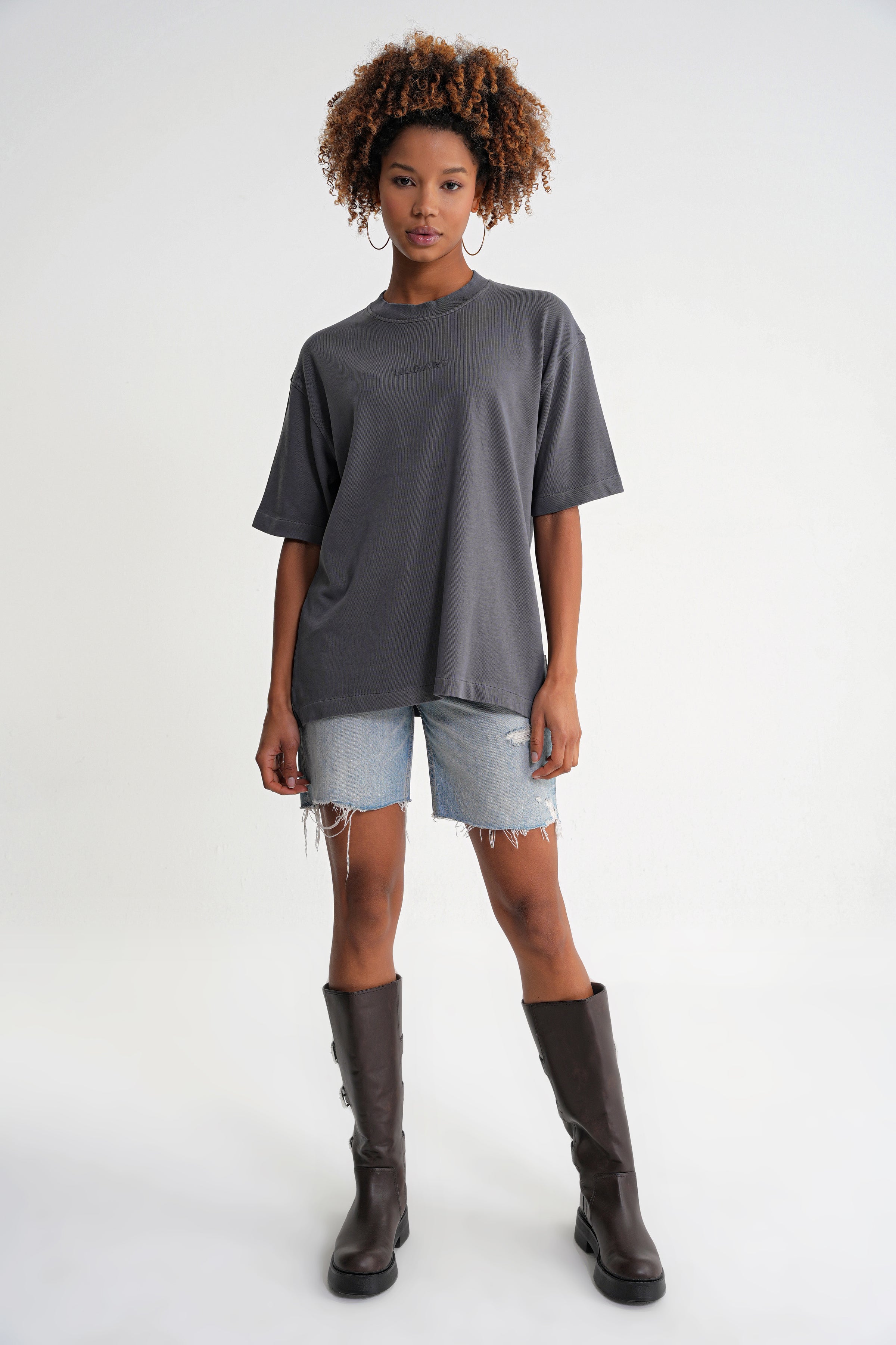 Acid Wash  Unisex T-shirt Dark Grey