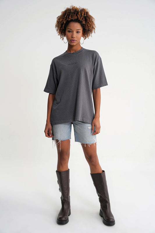 Acid Wash  Unisex T-shirt Dark Grey