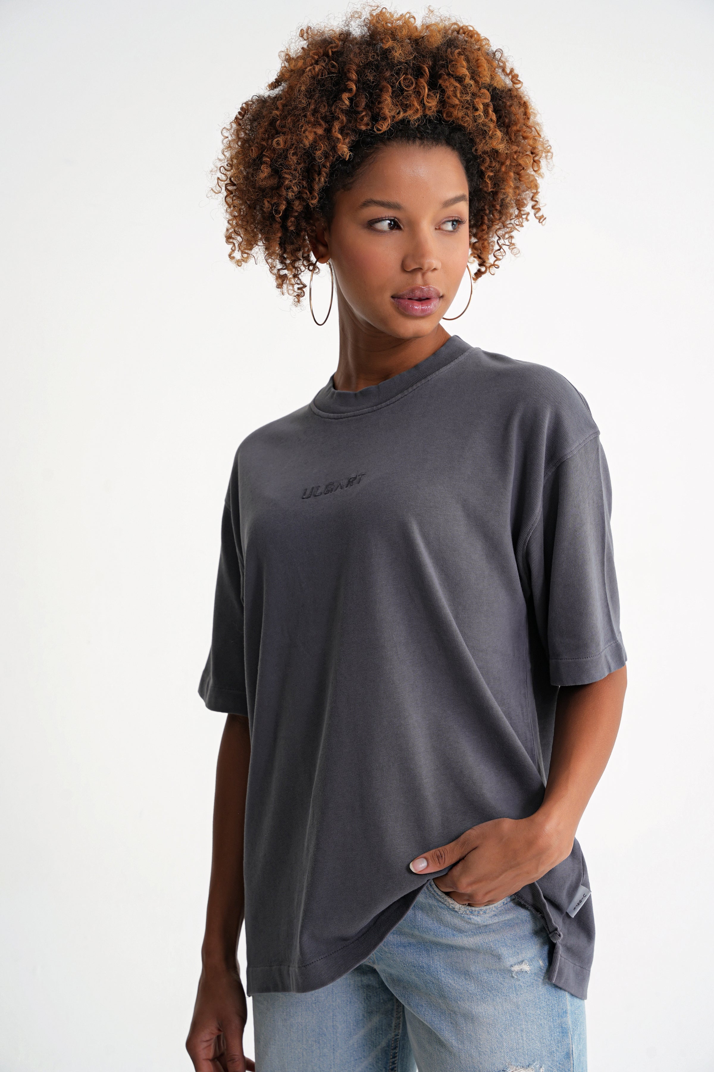 Acid Wash  Unisex T-shirt Dark Grey